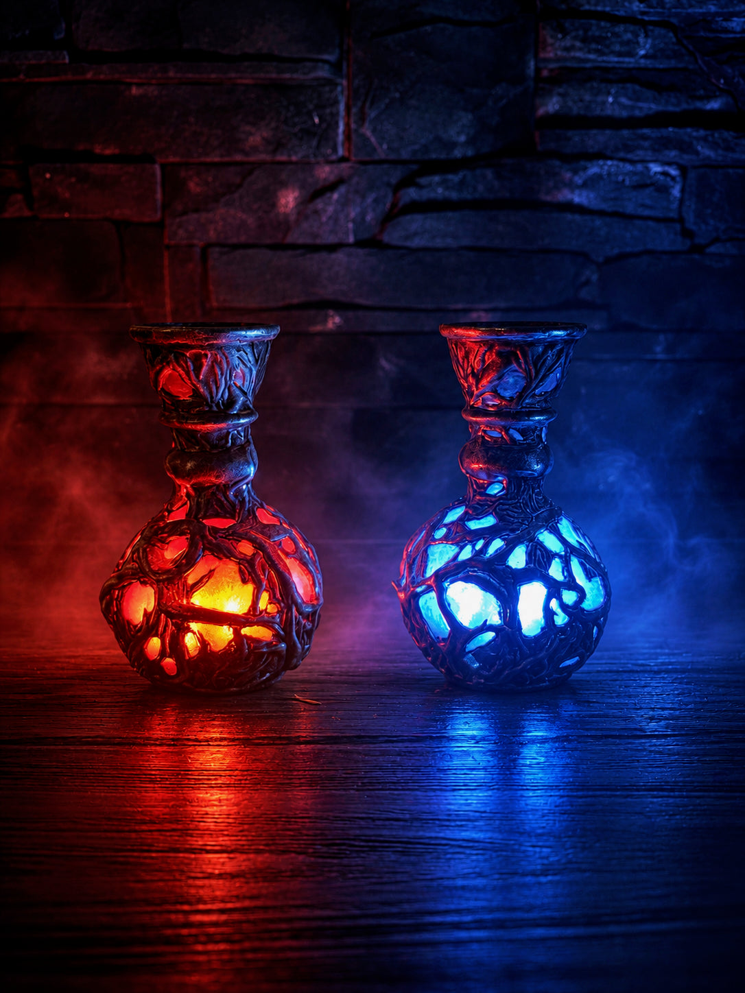 Elden Ring Crimson Tears Flask, Glowing Fantasy Potion Prop, 3D Printed Hand Painted