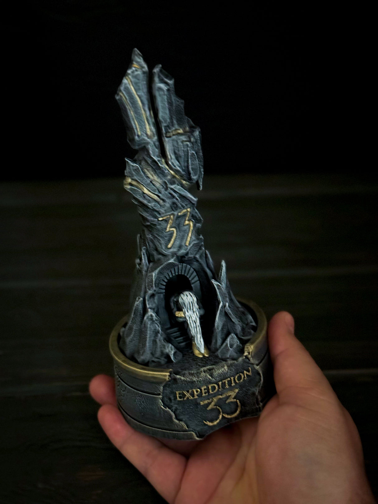 Expedition 33 Monolith | Clair Obscur Inspired Statue | Dark Fantasy Resin Decor | 3D Printed Hand Painted Game Art