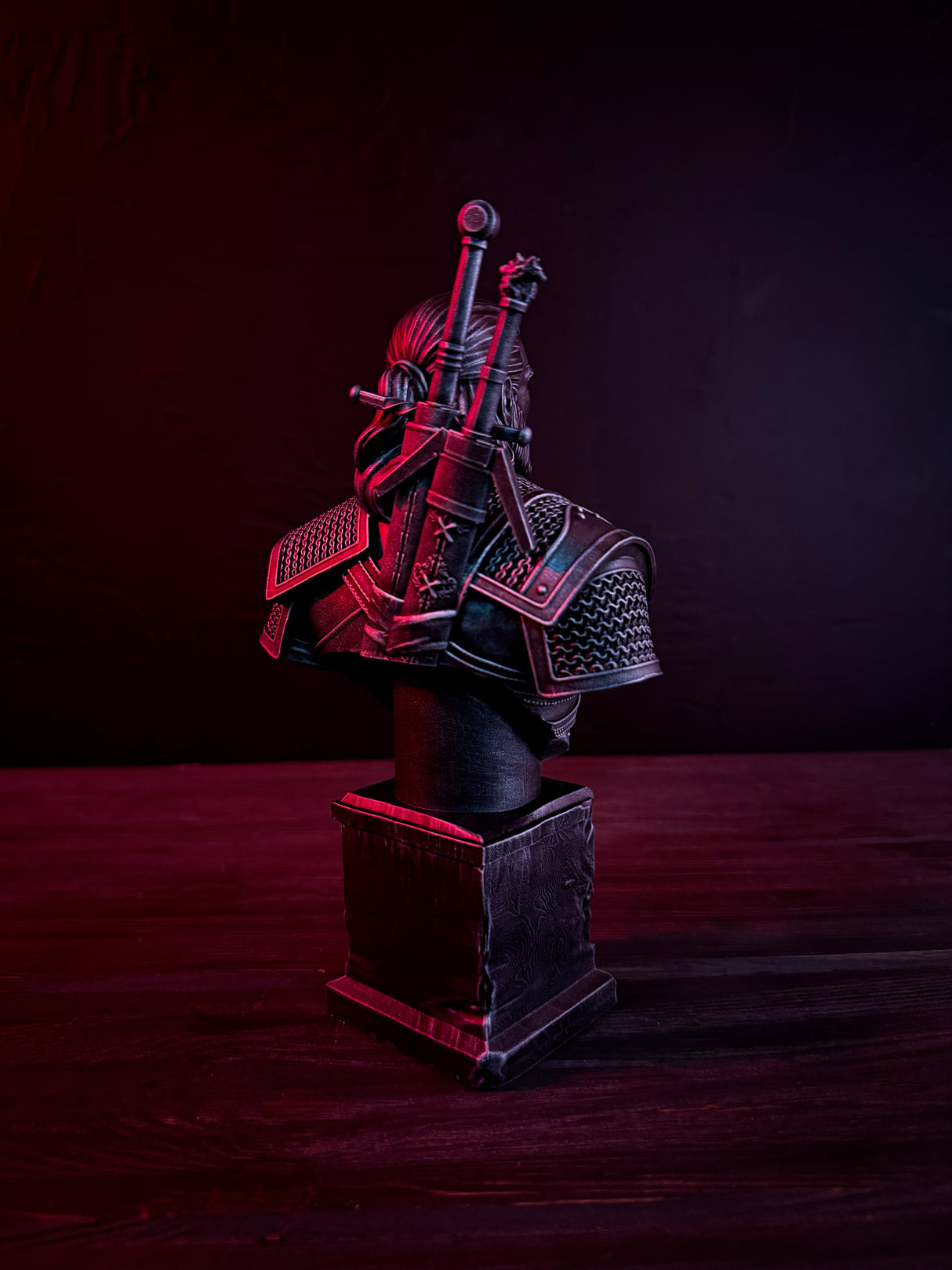 The Witcher 3 | Geralt of Rivia Bust | 3D Printed Witcher Statue | The Witcher 3 Fan Art Collectible | Dark Fantasy Resin Figure