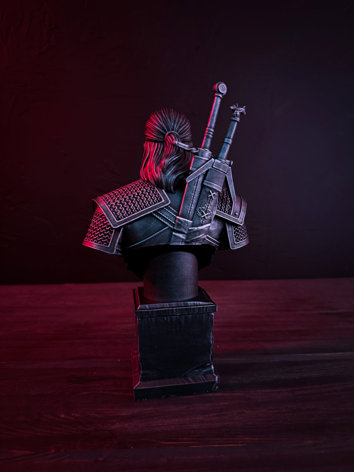 The Witcher 3 | Geralt of Rivia Bust | 3D Printed Witcher Statue | The Witcher 3 Fan Art Collectible | Dark Fantasy Resin Figure