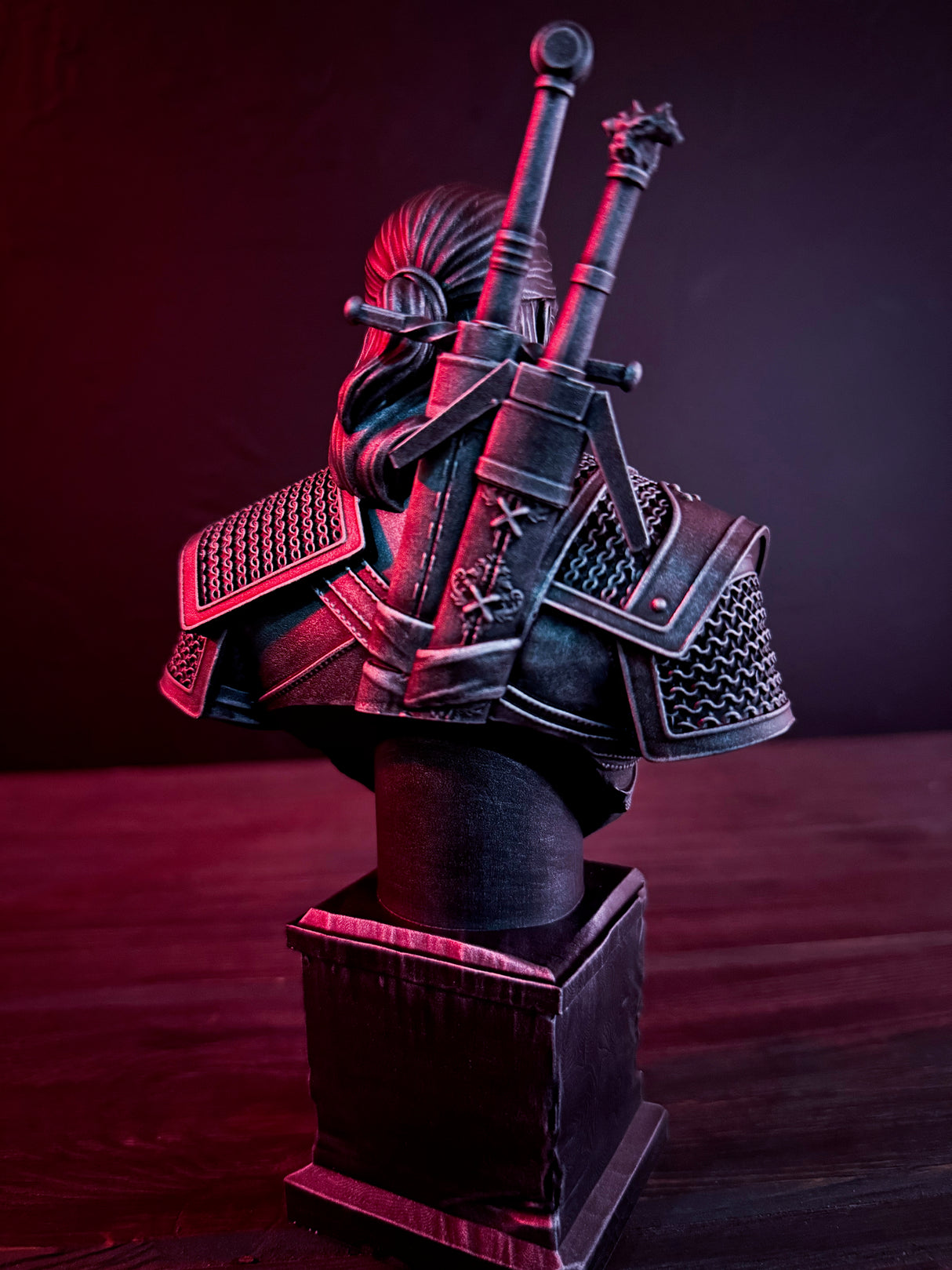 The Witcher 3 | Geralt of Rivia Bust | 3D Printed Witcher Statue | The Witcher 3 Fan Art Collectible | Dark Fantasy Resin Figure