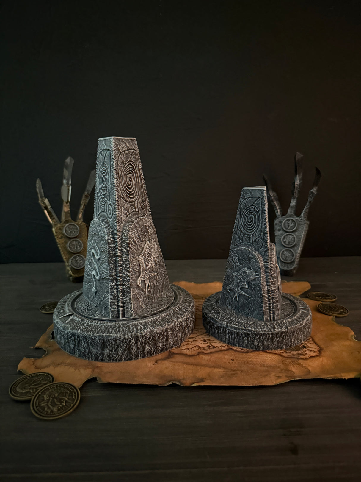 Rotating Puzzle Pillar from Skyrim | Puzzle Stone Replica | 3D Printed Dungeon Prop | Rotatable Skyrim Puzzle