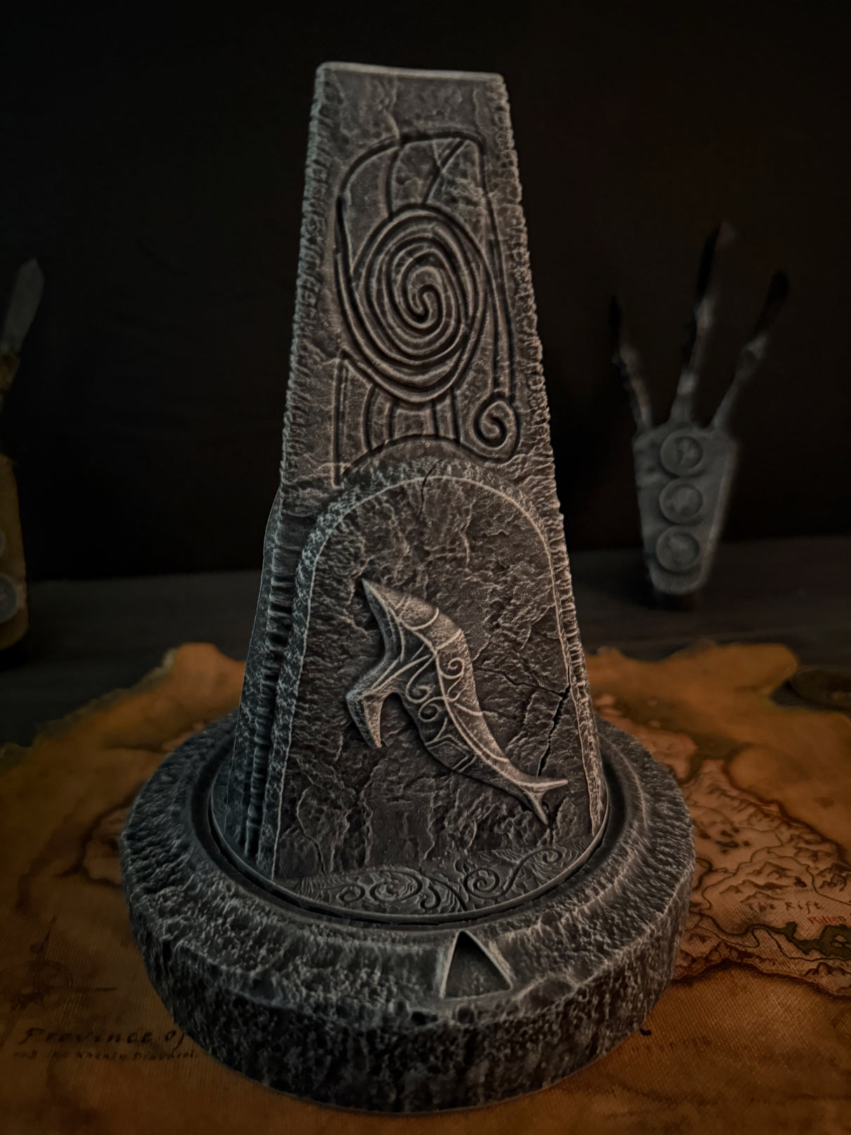 Rotating Puzzle Pillar from Skyrim | Puzzle Stone Replica | 3D Printed Dungeon Prop | Rotatable Skyrim Puzzle