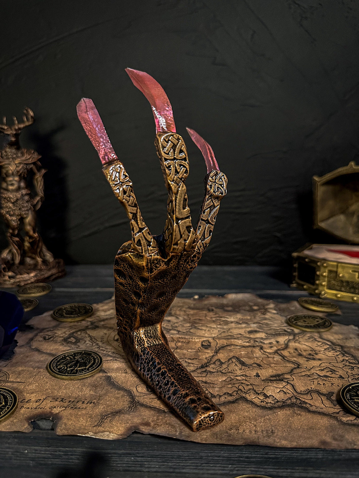 Ruby Dragon Claw, Skyrim Artefact, Correct Animal Combination, The Elder Scrolls Decor, Gift for Fans