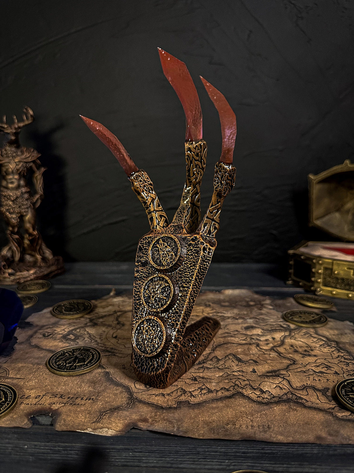 Ruby Dragon Claw, Skyrim Artefact, Correct Animal Combination, The Elder Scrolls Decor, Gift for Fans