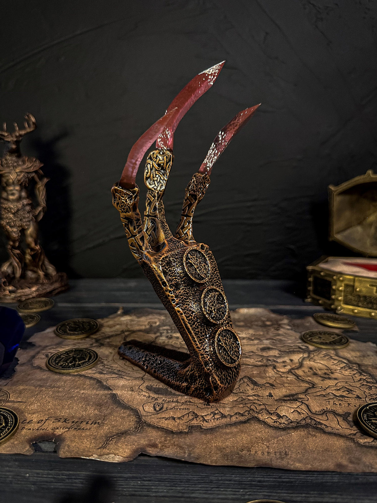 Ruby Dragon Claw, Skyrim Artefact, Correct Animal Combination, The Elder Scrolls Decor, Gift for Fans