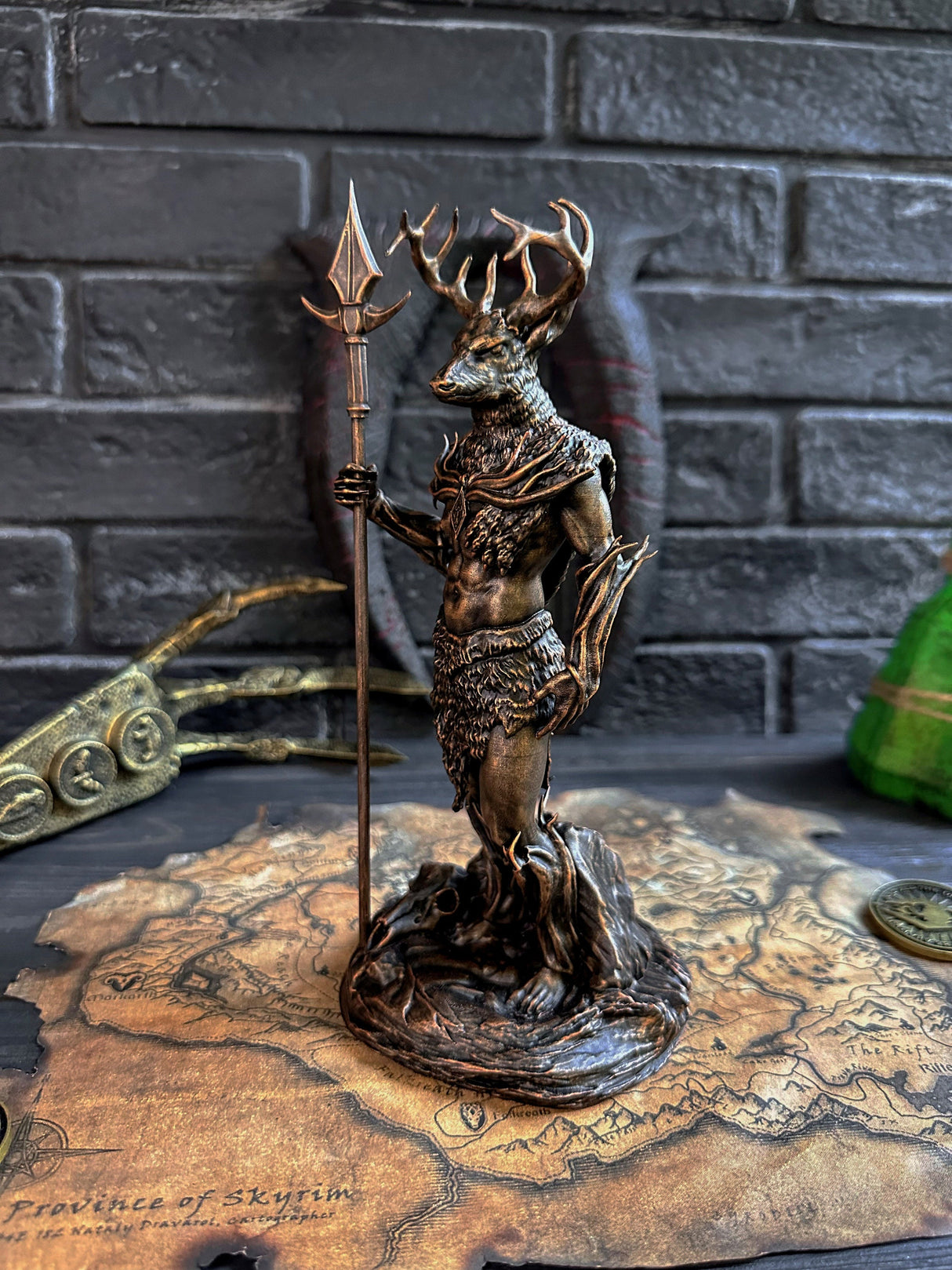 Skyrim Hircine Statue, The Elder scrolls Figurine, Daedric Prince Sculpture
