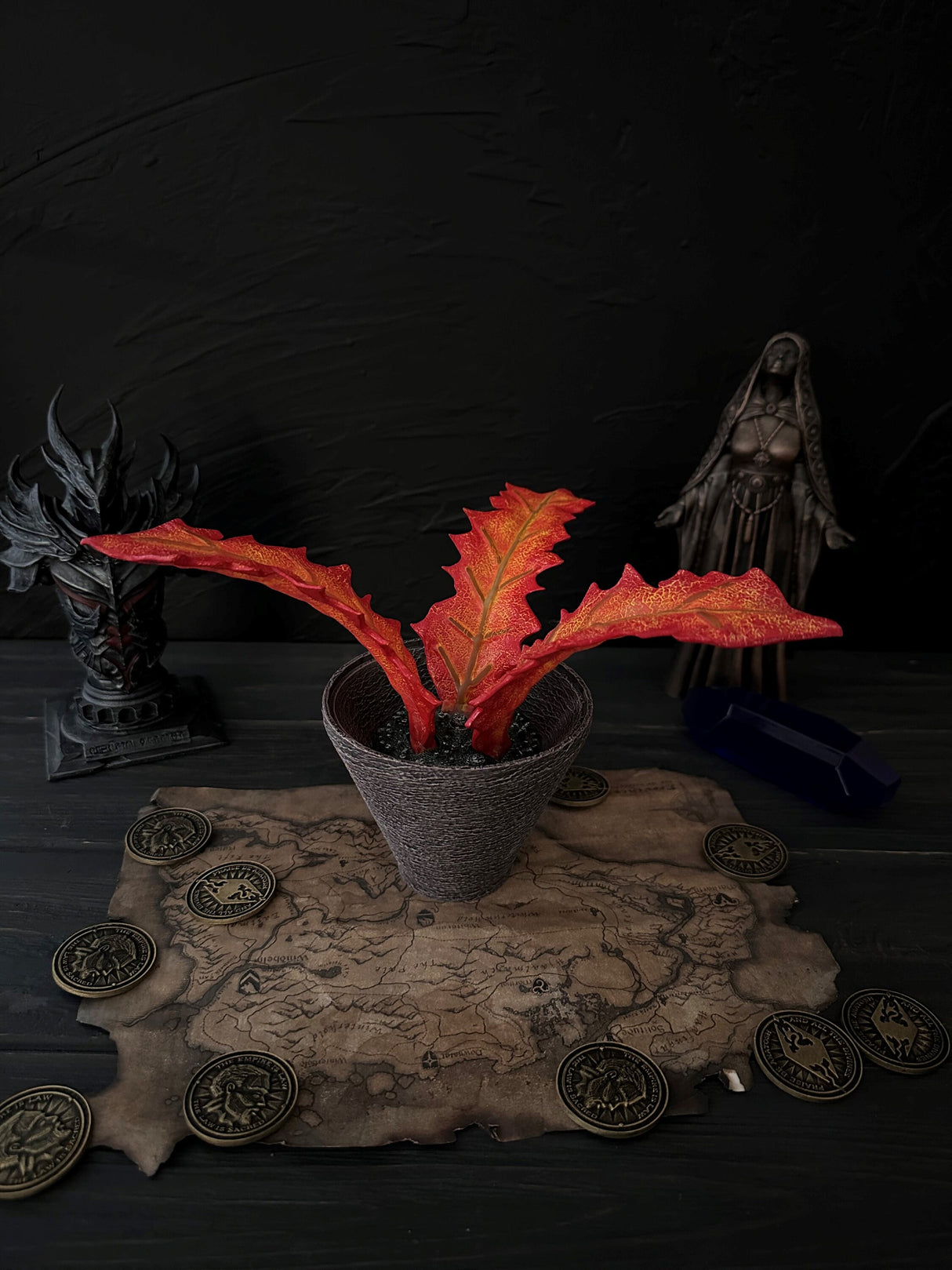 Crimson Nirnroot Night Light, Skyrim Replica, Elder Scrolls V Alchemy Ingredient, LED Artifact