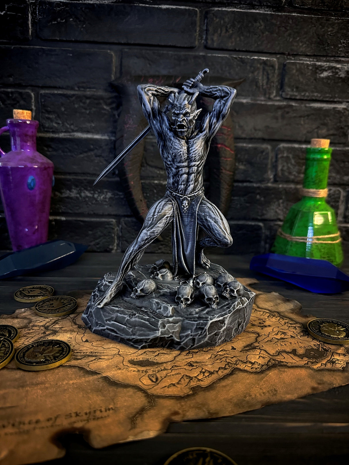 Skyrim Malacath Figurine, Daedric Prince Malak Statue, The Elder Scrolls Decor