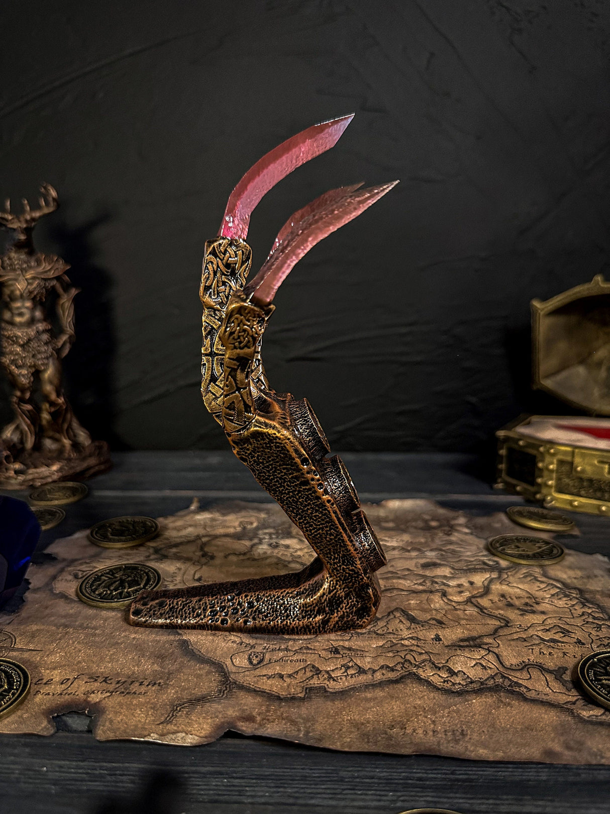 Ruby Dragon Claw, Skyrim Artefact, Correct Animal Combination, The Elder Scrolls Decor, Gift for Fans