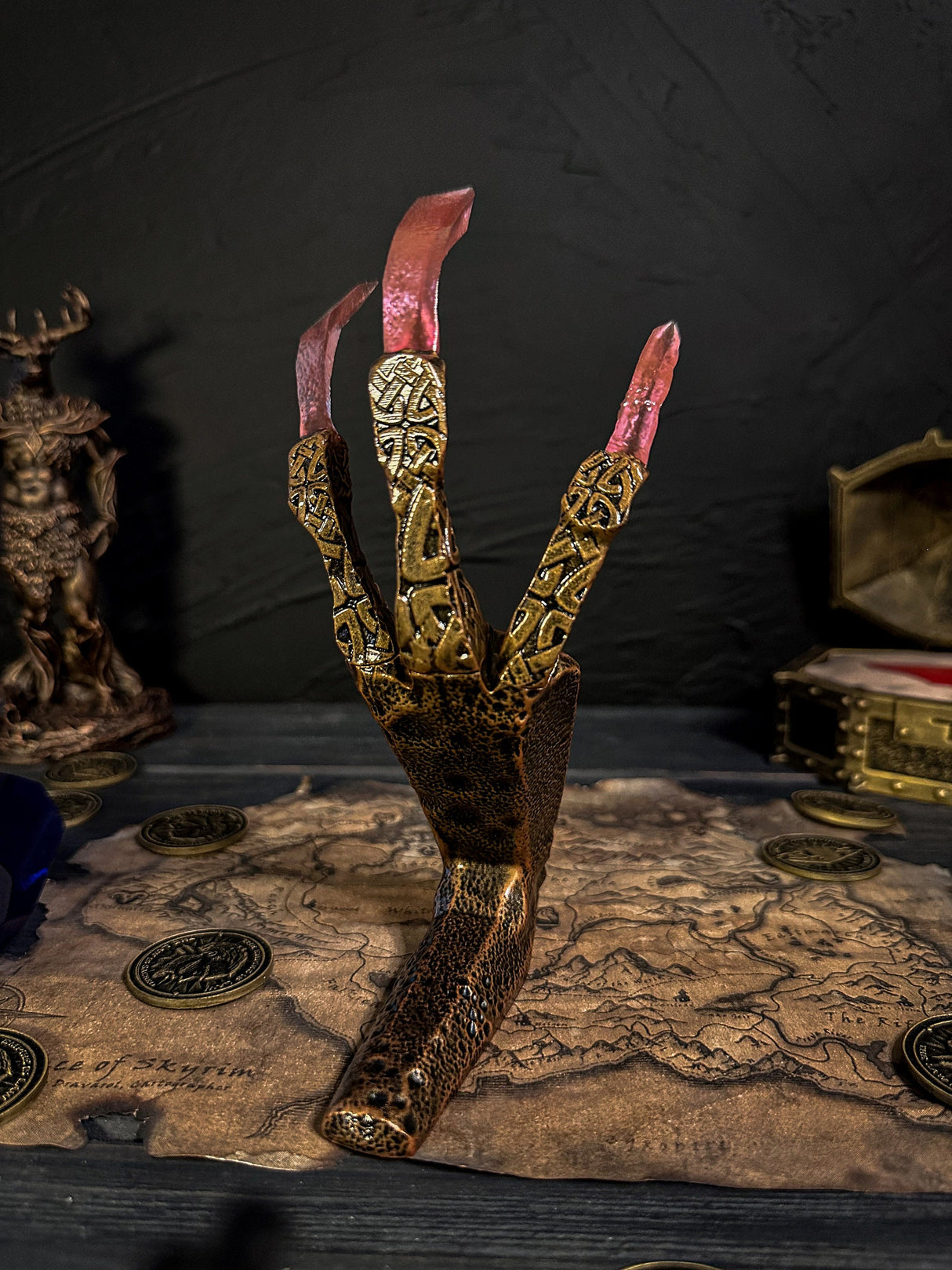 Ruby Dragon Claw, Skyrim Artefact, Correct Animal Combination, The Elder Scrolls Decor, Gift for Fans