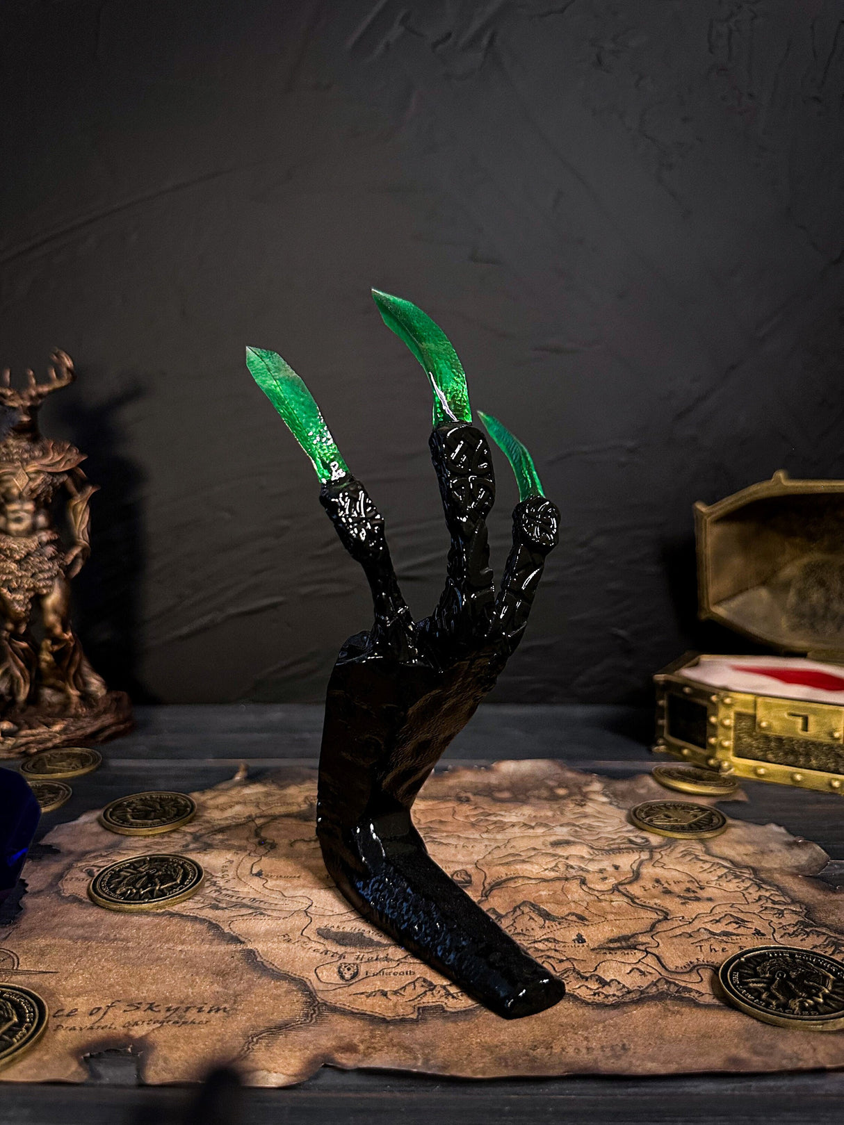 Emerald Dragon Claw, Correct Combanation, Skyrim Artifact, The Elder Scrolls V Decor, Cosplay, Gift for Fans