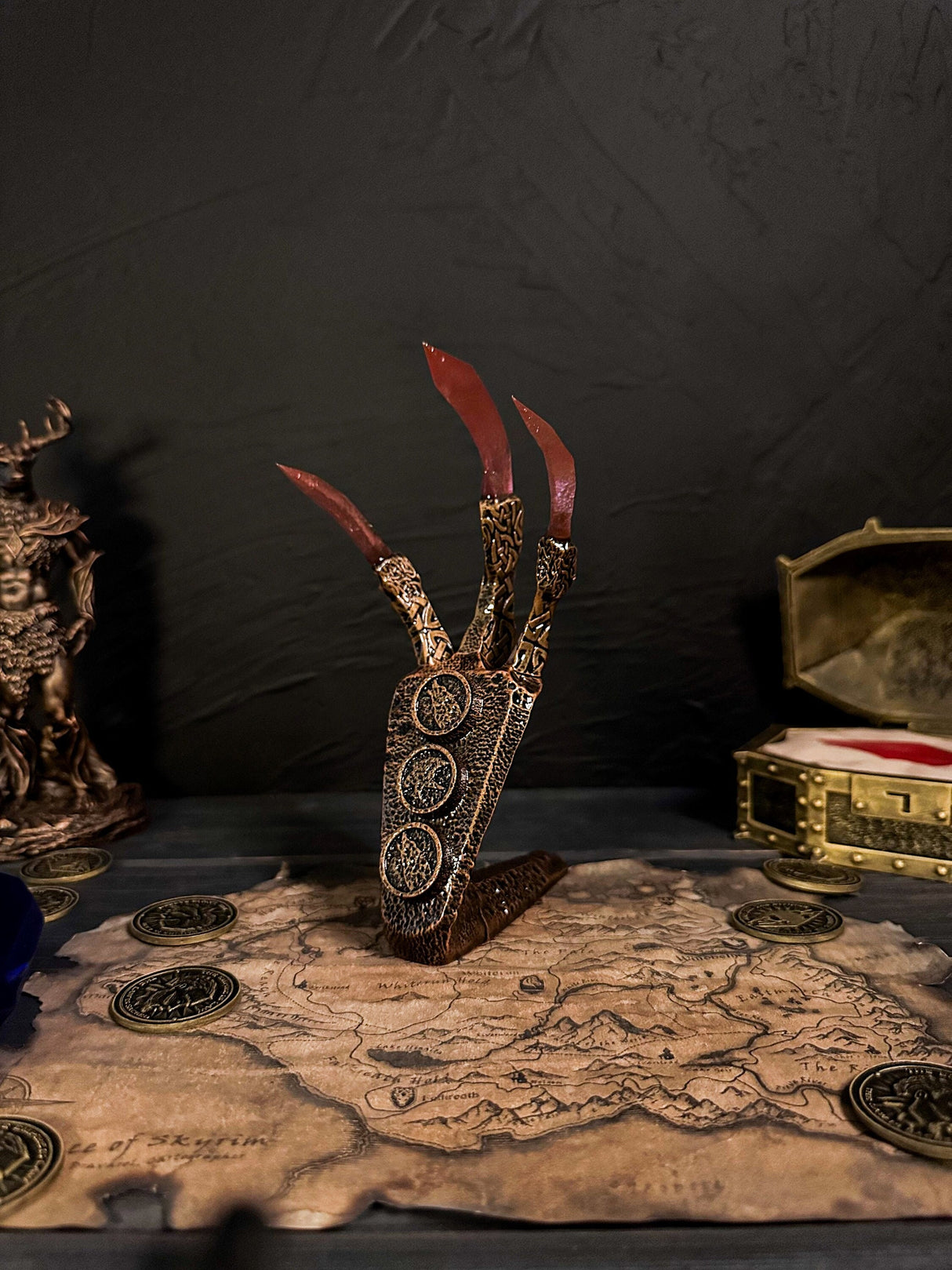 Ruby Dragon Claw, Skyrim Artefact, Correct Animal Combination, The Elder Scrolls Decor, Gift for Fans
