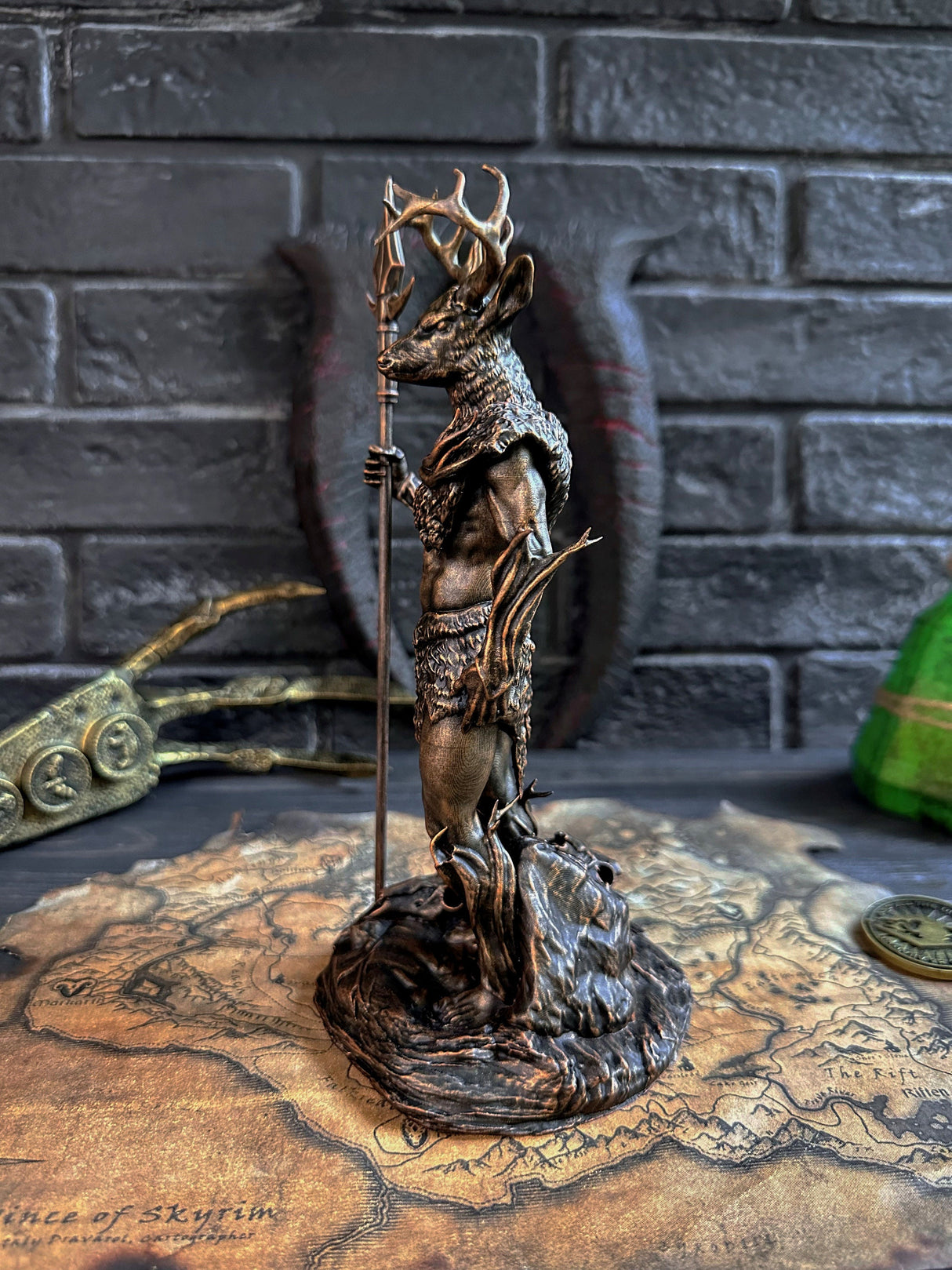 Skyrim Hircine Statue, The Elder scrolls Figurine, Daedric Prince Sculpture