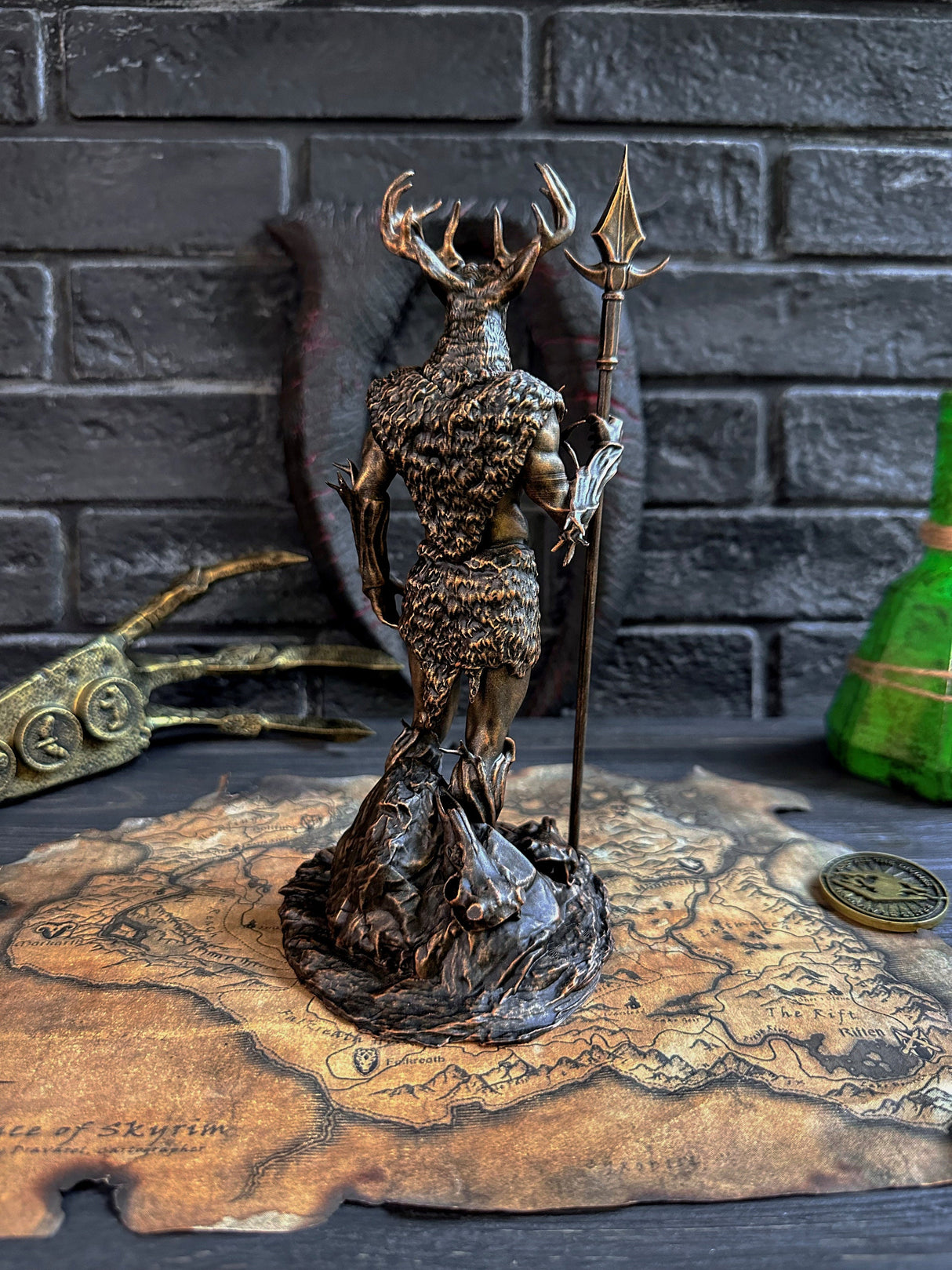 Skyrim Hircine Statue, The Elder scrolls Figurine, Daedric Prince Sculpture
