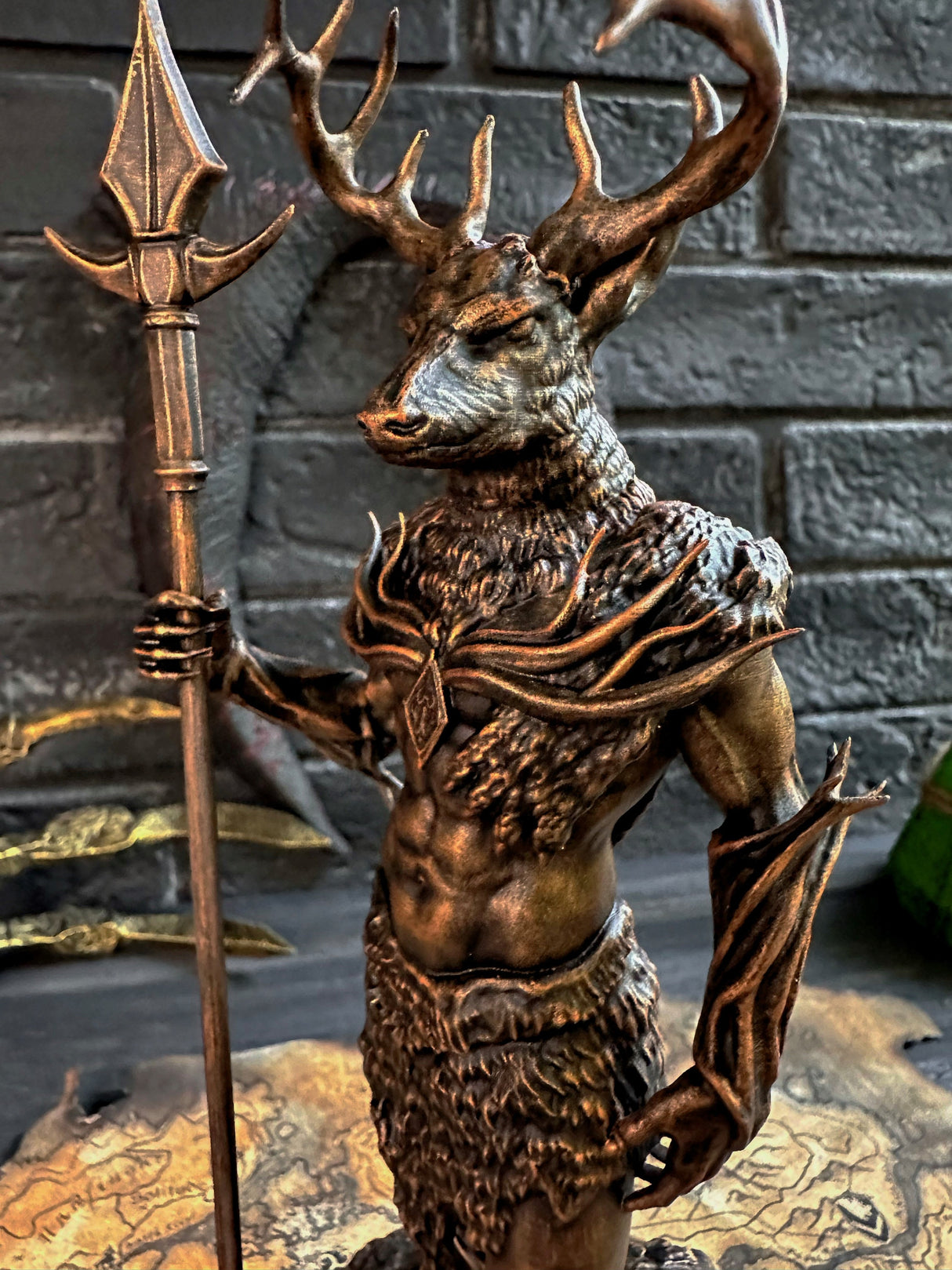 Skyrim Hircine Statue, The Elder scrolls Figurine, Daedric Prince Sculpture