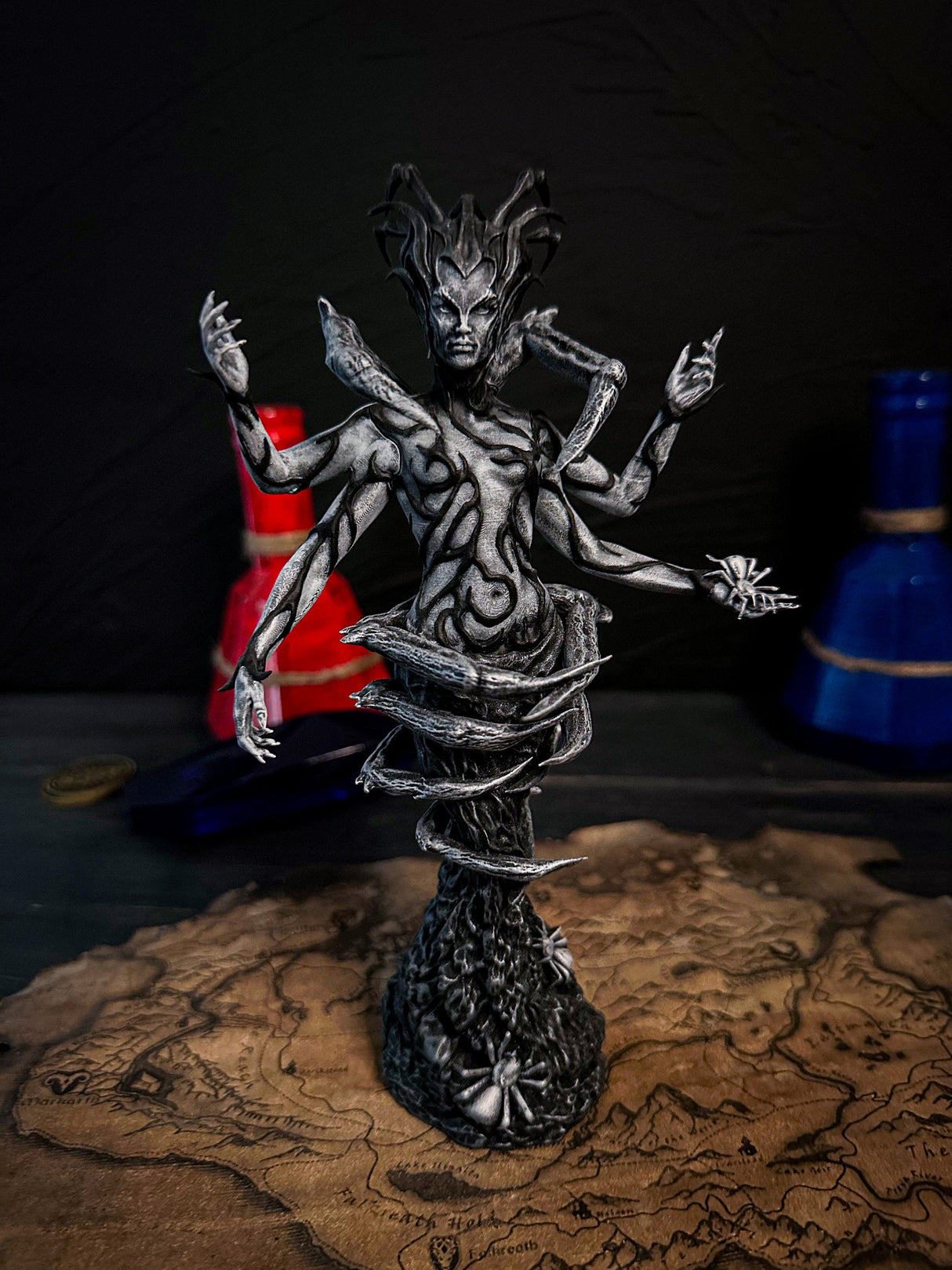White Mephala Statue, Skyrim The Elder Scrolls V Cosplay, Elder Scroll Online Decor, Daedric Princes Figurine, Spider Woman