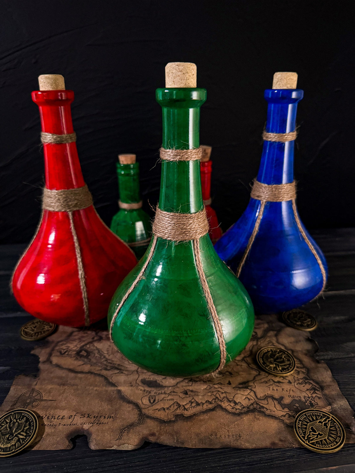 Skyrim Potions of Ultimate Stamina, Ultimate Healing and Ultimate Magicka, The Elder Scrolls Arfifact, Health, Mana, Stamina Potions