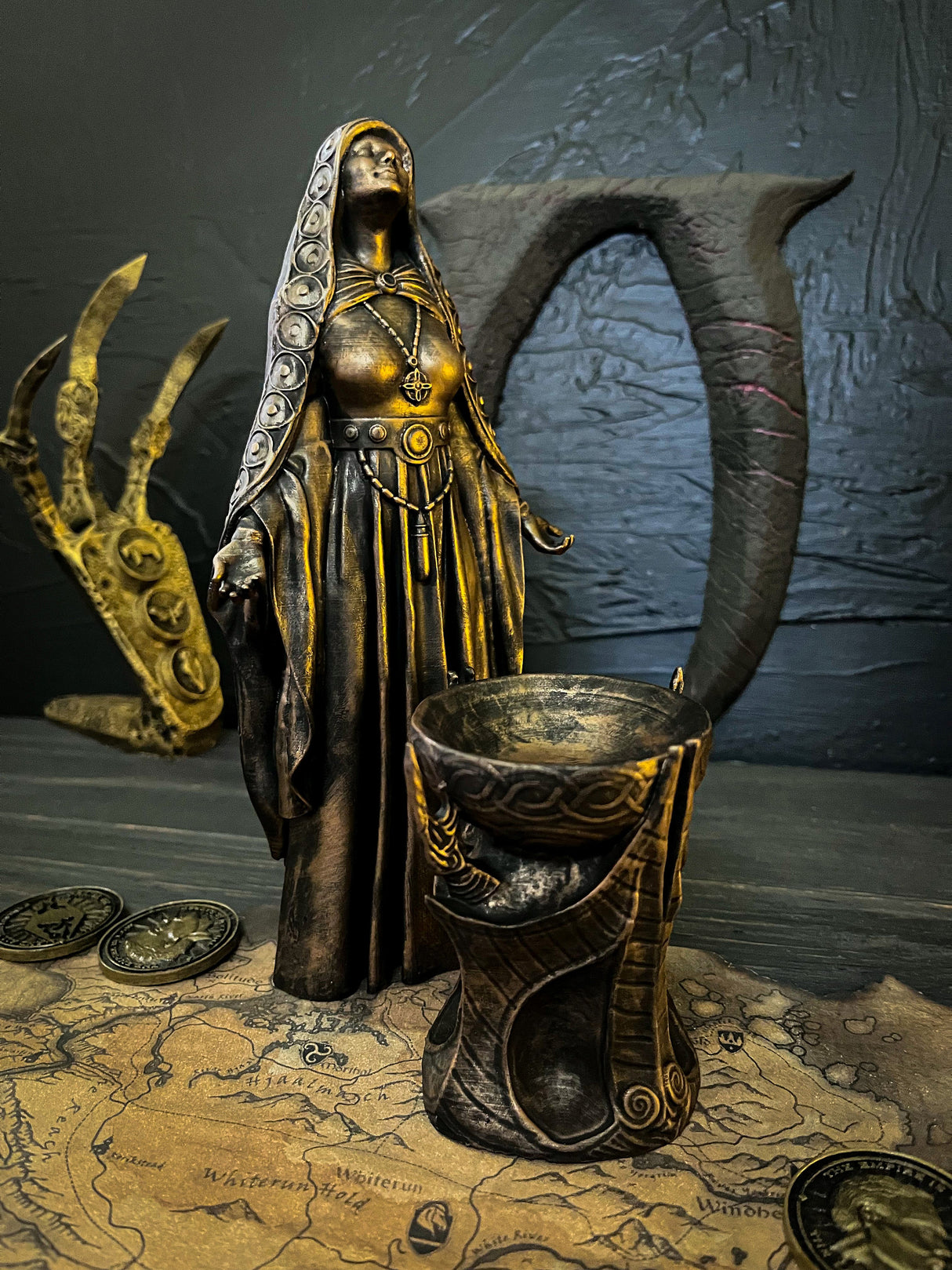 Mara Statue Skyrim, The Elder Scrolls V Decor and Cosplay, Goddess of the Nine Divines, Mother-Goddess, Goddess of Love, Mara Figurine