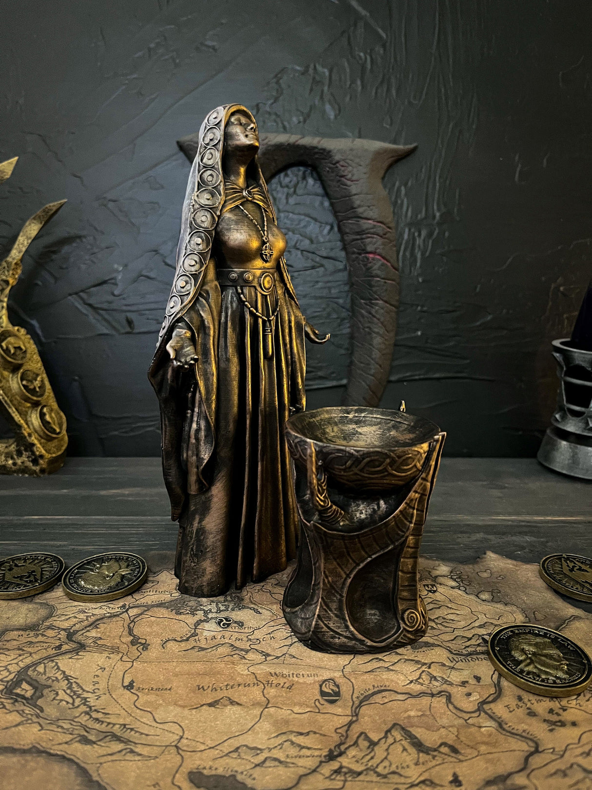 Mara Statue Skyrim, The Elder Scrolls V Decor and Cosplay, Goddess of the Nine Divines, Mother-Goddess, Goddess of Love, Mara Figurine