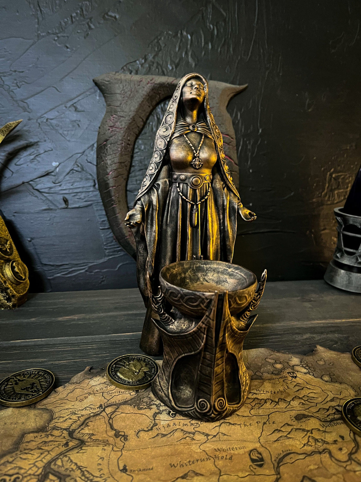 Mara Statue Skyrim, The Elder Scrolls V Decor and Cosplay, Goddess of the Nine Divines, Mother-Goddess, Goddess of Love, Mara Figurine