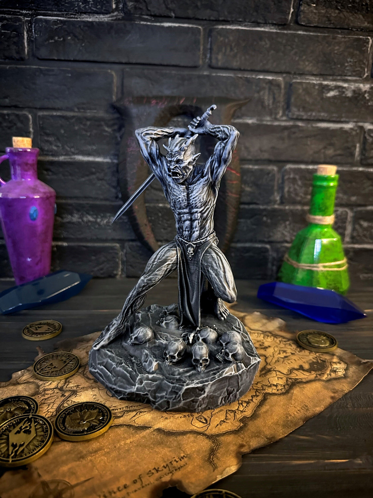 Skyrim Malacath Figurine, Daedric Prince Malak Statue, The Elder Scrolls Decor