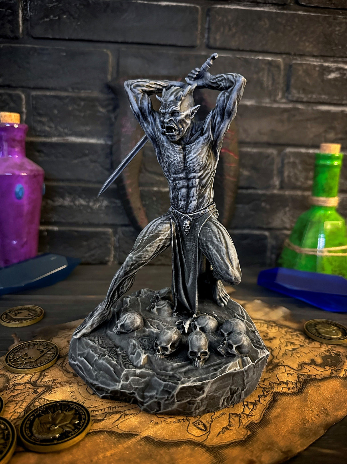 Skyrim Malacath Figurine, Daedric Prince Malak Statue, The Elder Scrolls Decor