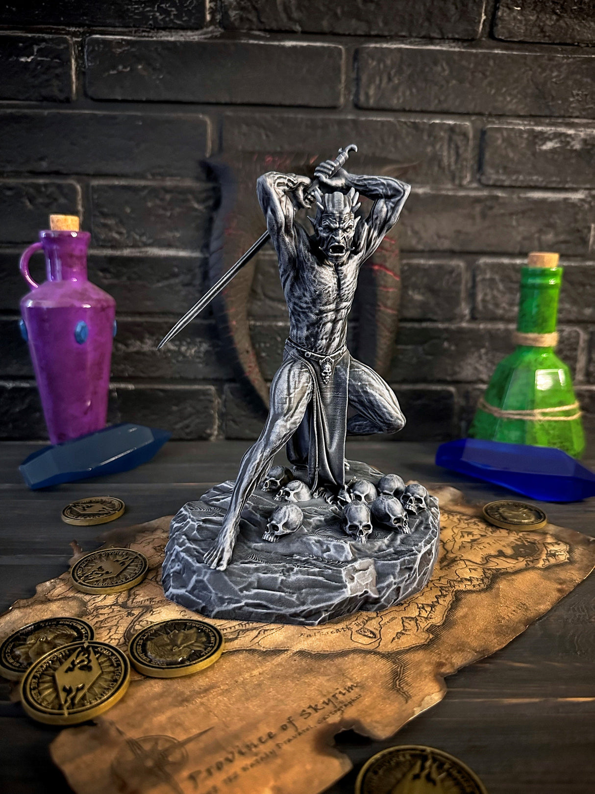 Skyrim Malacath Figurine, Daedric Prince Malak Statue, The Elder Scrolls Decor
