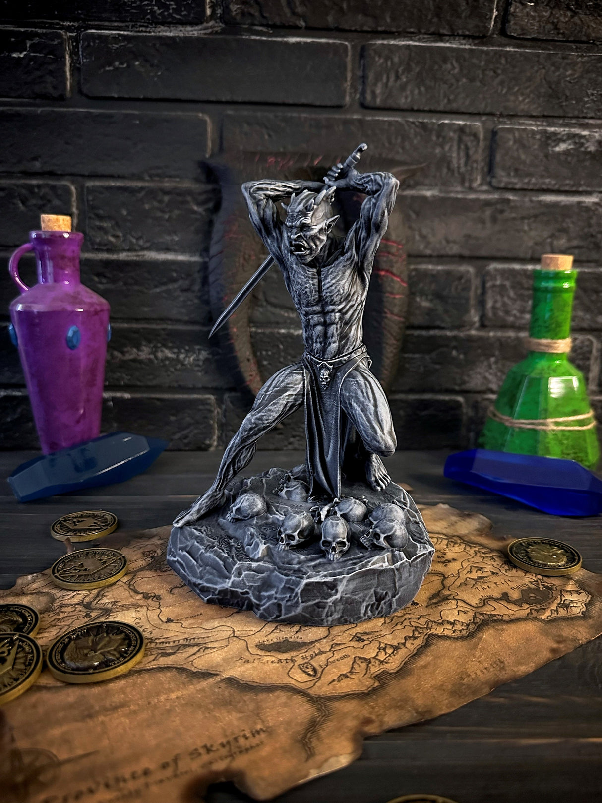 Skyrim Malacath Figurine, Daedric Prince Malak Statue, The Elder Scrolls Decor
