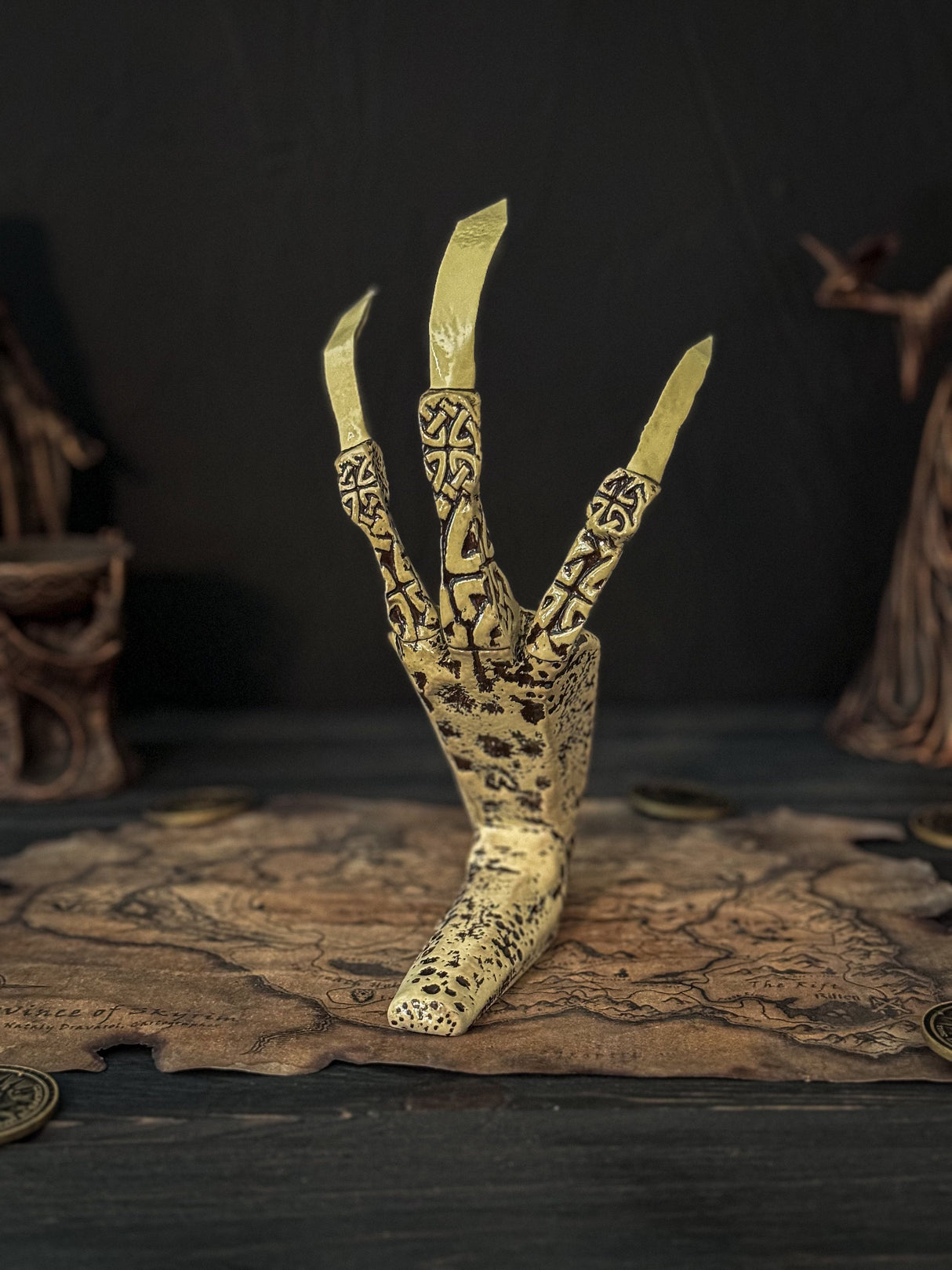 Ivory Dragon Claw, Skyrim The Elder Scrolls V Artifact, Decor and Cosplay, Skyrim Replica, Puzzle Item