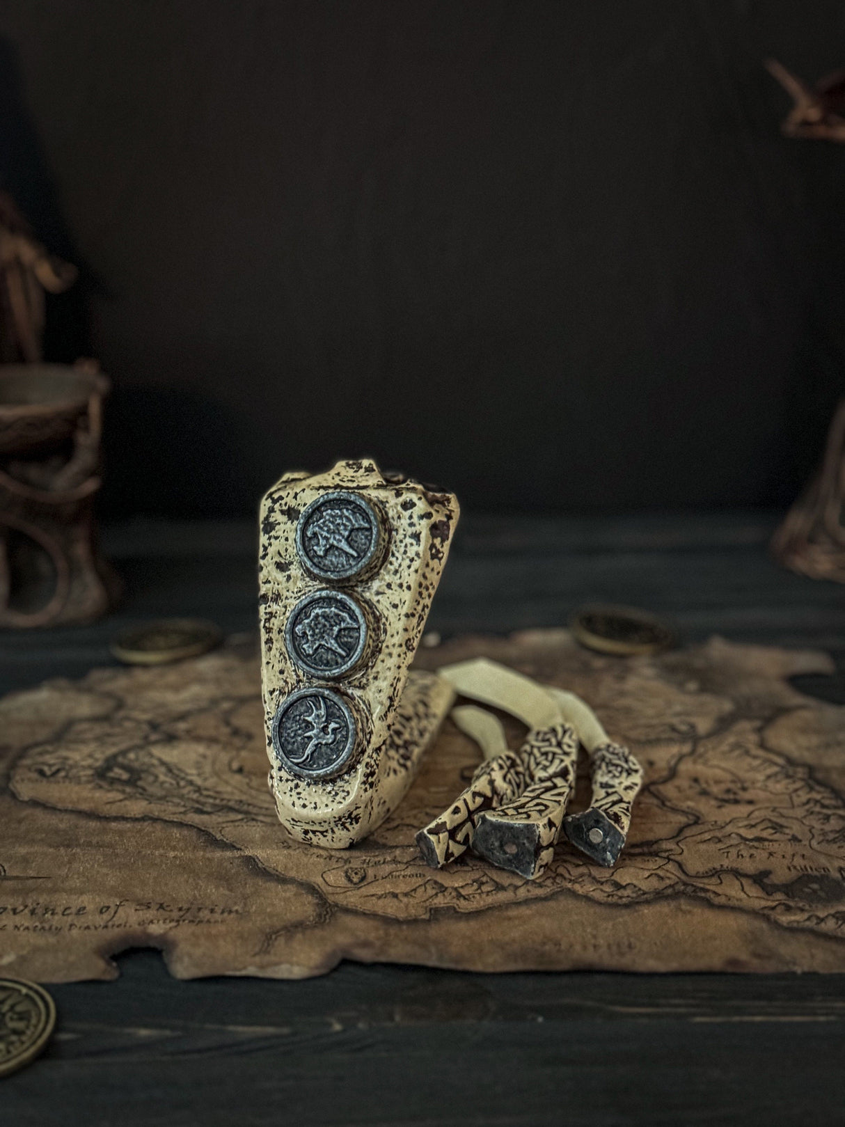 Ivory Dragon Claw, Skyrim The Elder Scrolls V Artifact, Decor and Cosplay, Skyrim Replica, Puzzle Item