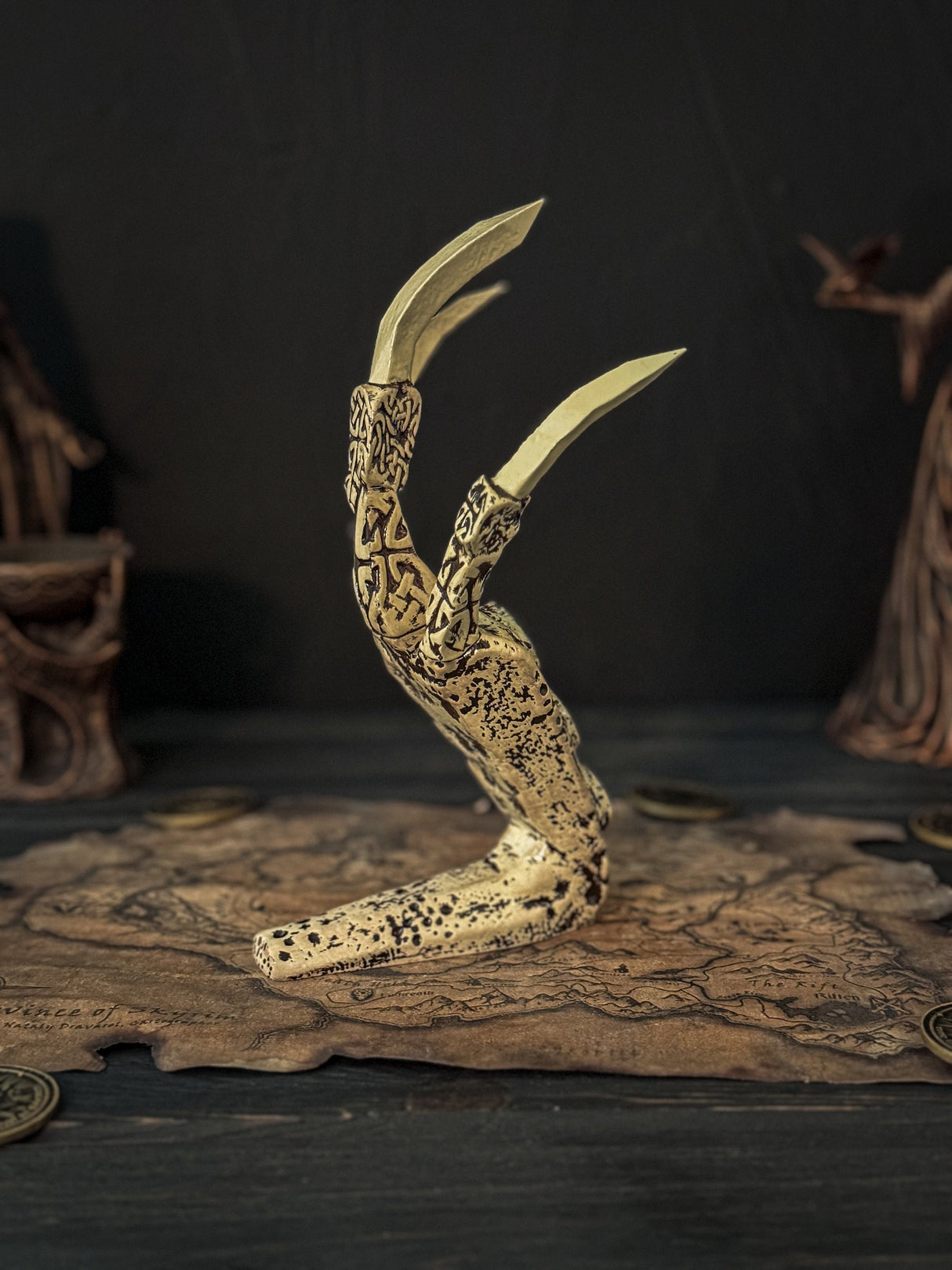 Ivory Dragon Claw, Skyrim The Elder Scrolls V Artifact, Decor and Cosplay, Skyrim Replica, Puzzle Item