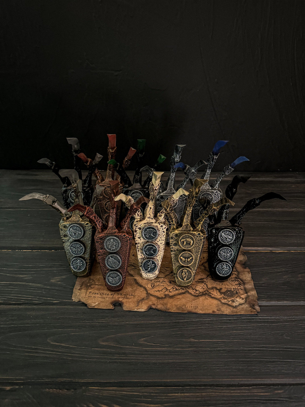 Skyrim Set of 10 Dragon Claws, Skyrim Artifact, The Elder Scrolls Decor, Replicas for Cosplay