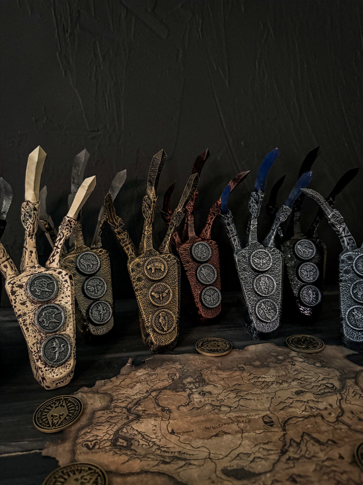 Skyrim Set of 10 Dragon Claws, Skyrim Artifact, The Elder Scrolls Decor, Replicas for Cosplay