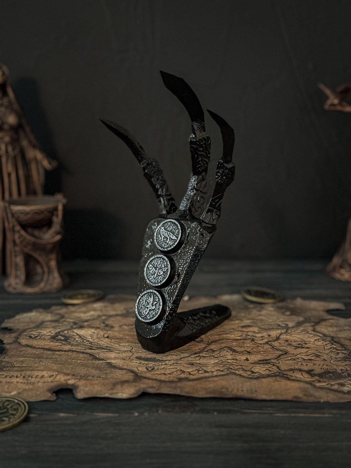 Skyrim Ebony Dragon Claw, Artifact, Inspired by Skyrim, Home and Office Decoration, Skyrim Replica