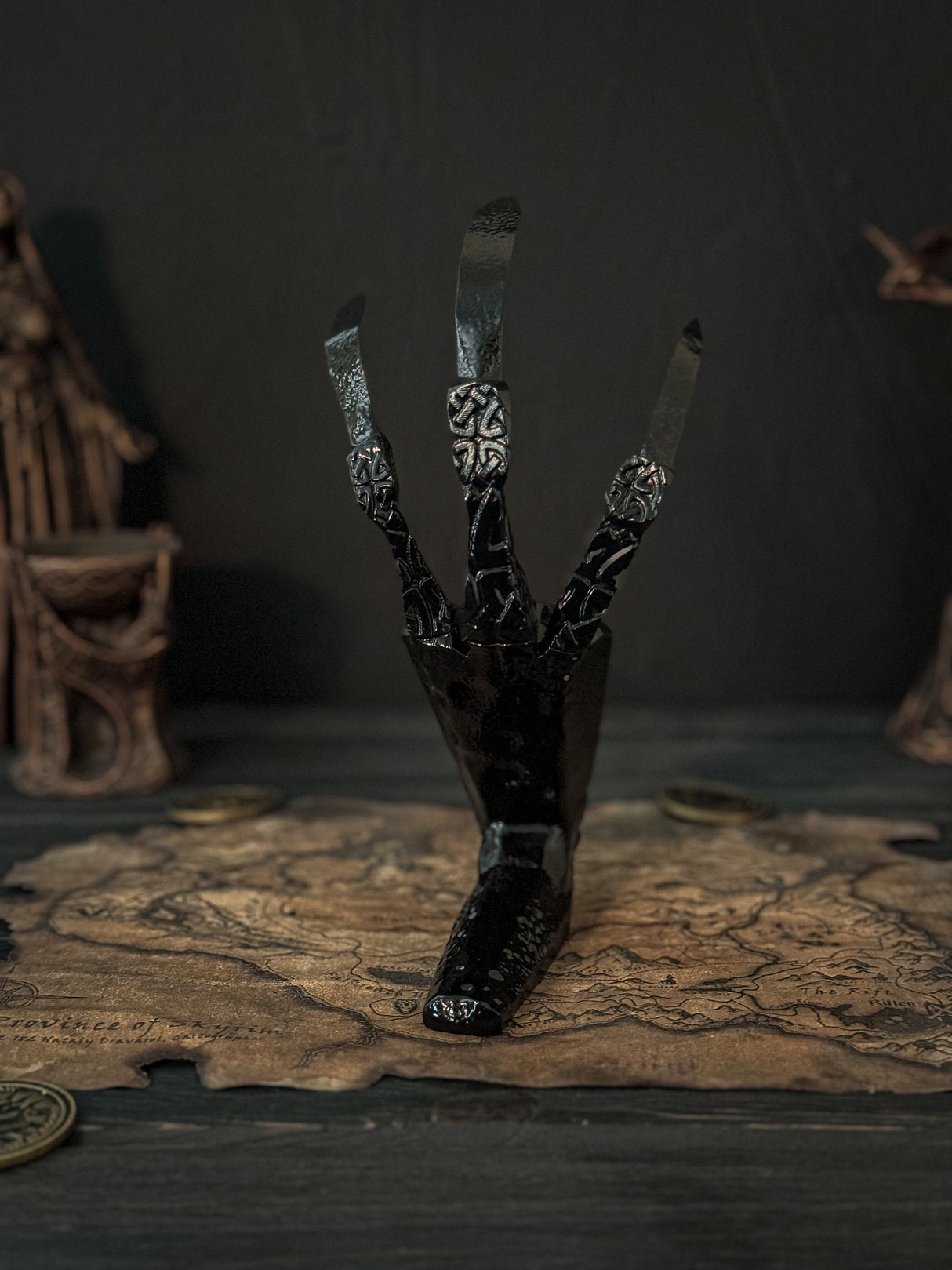Skyrim Ebony Dragon Claw, Artifact, Inspired by Skyrim, Home and Office Decoration, Skyrim Replica