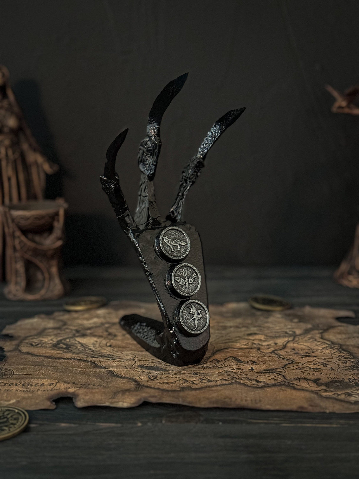 Skyrim Ebony Dragon Claw, Artifact, Inspired by Skyrim, Home and Office Decoration, Skyrim Replica