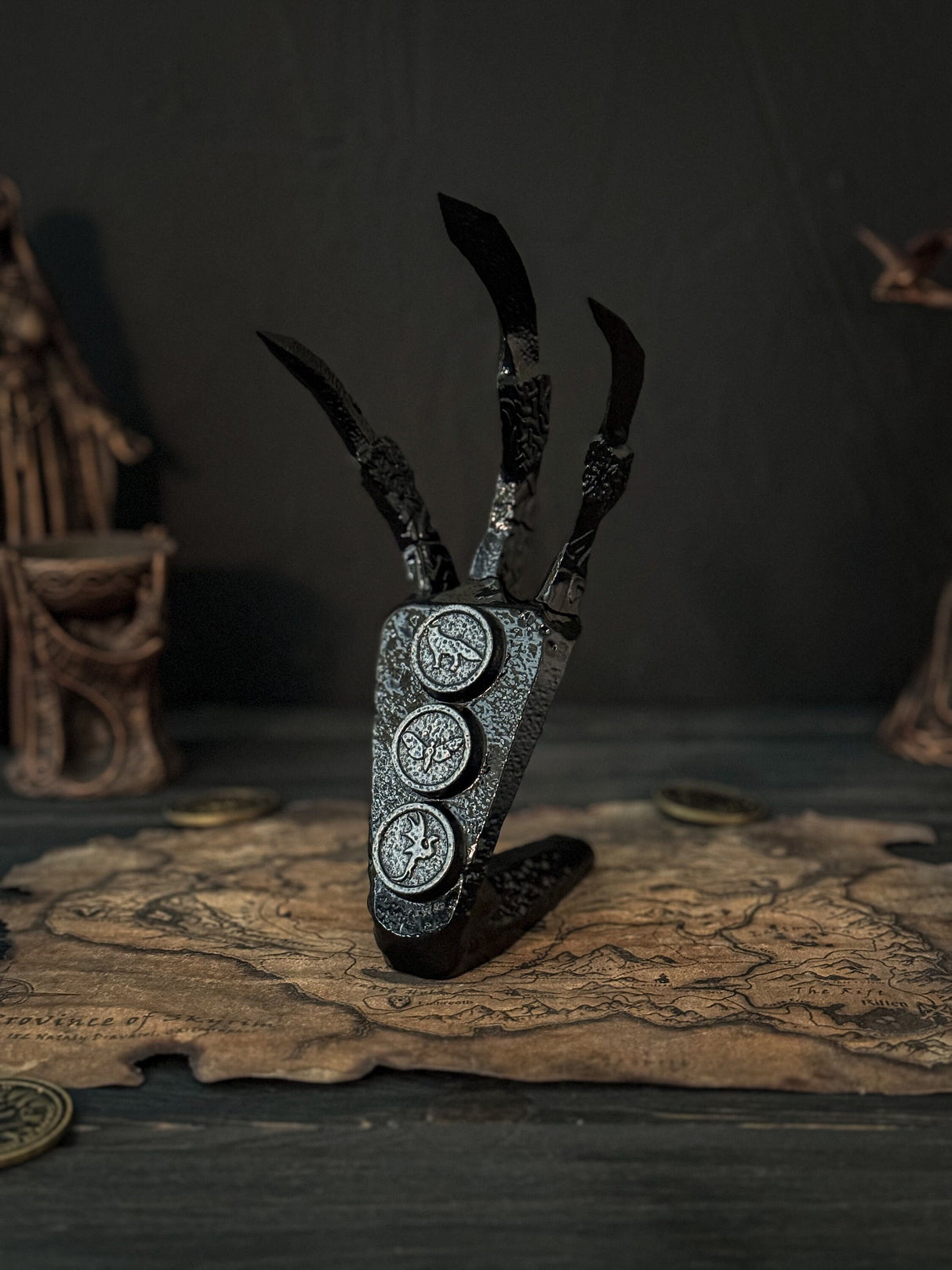 Skyrim Ebony Dragon Claw, Artifact, Inspired by Skyrim, Home and Office Decoration, Skyrim Replica