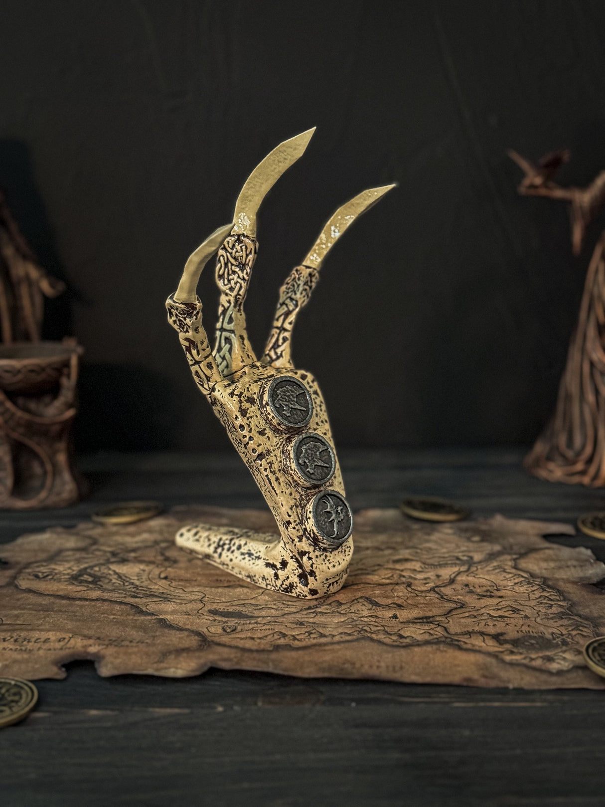 Ivory Dragon Claw, Skyrim The Elder Scrolls V Artifact, Decor and Cosplay, Skyrim Replica, Puzzle Item