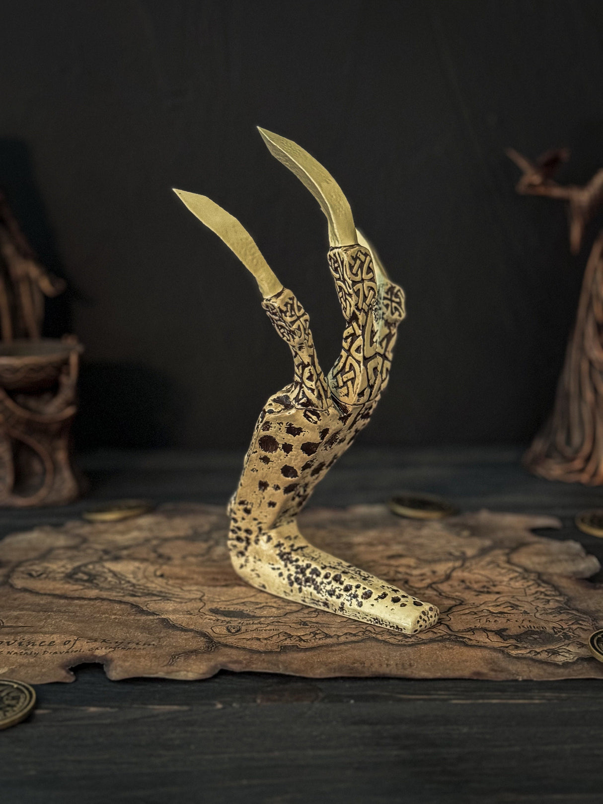Ivory Dragon Claw, Skyrim The Elder Scrolls V Artifact, Decor and Cosplay, Skyrim Replica, Puzzle Item