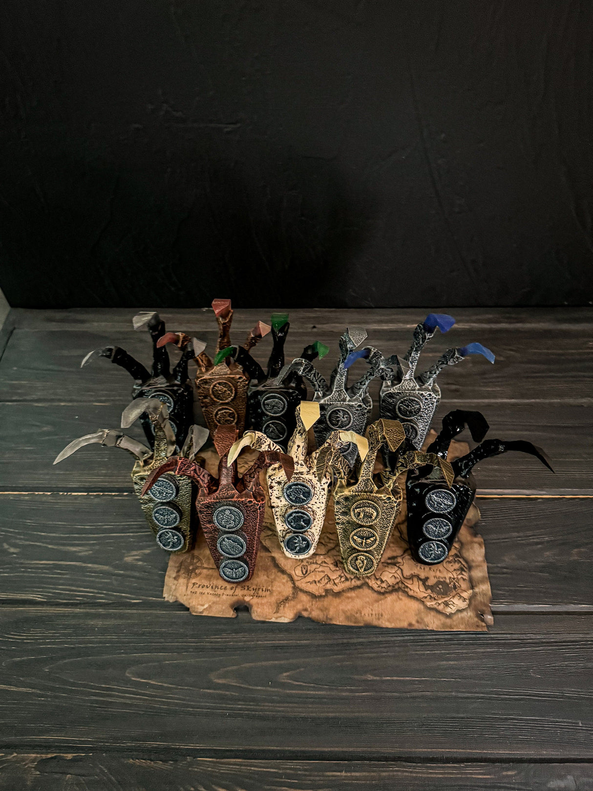 Skyrim Set of 10 Dragon Claws, Skyrim Artifact, The Elder Scrolls Decor, Replicas for Cosplay