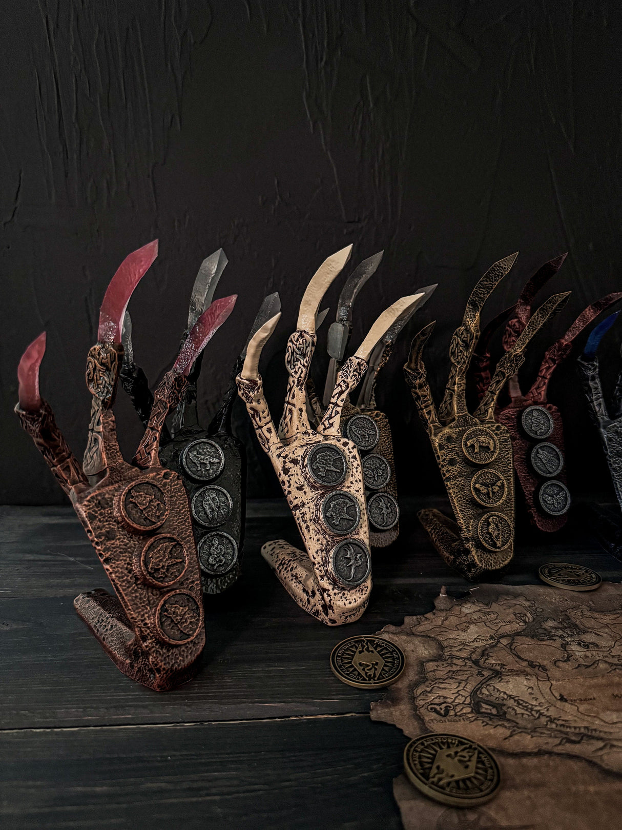 Skyrim Set of 10 Dragon Claws, Skyrim Artifact, The Elder Scrolls Decor, Replicas for Cosplay