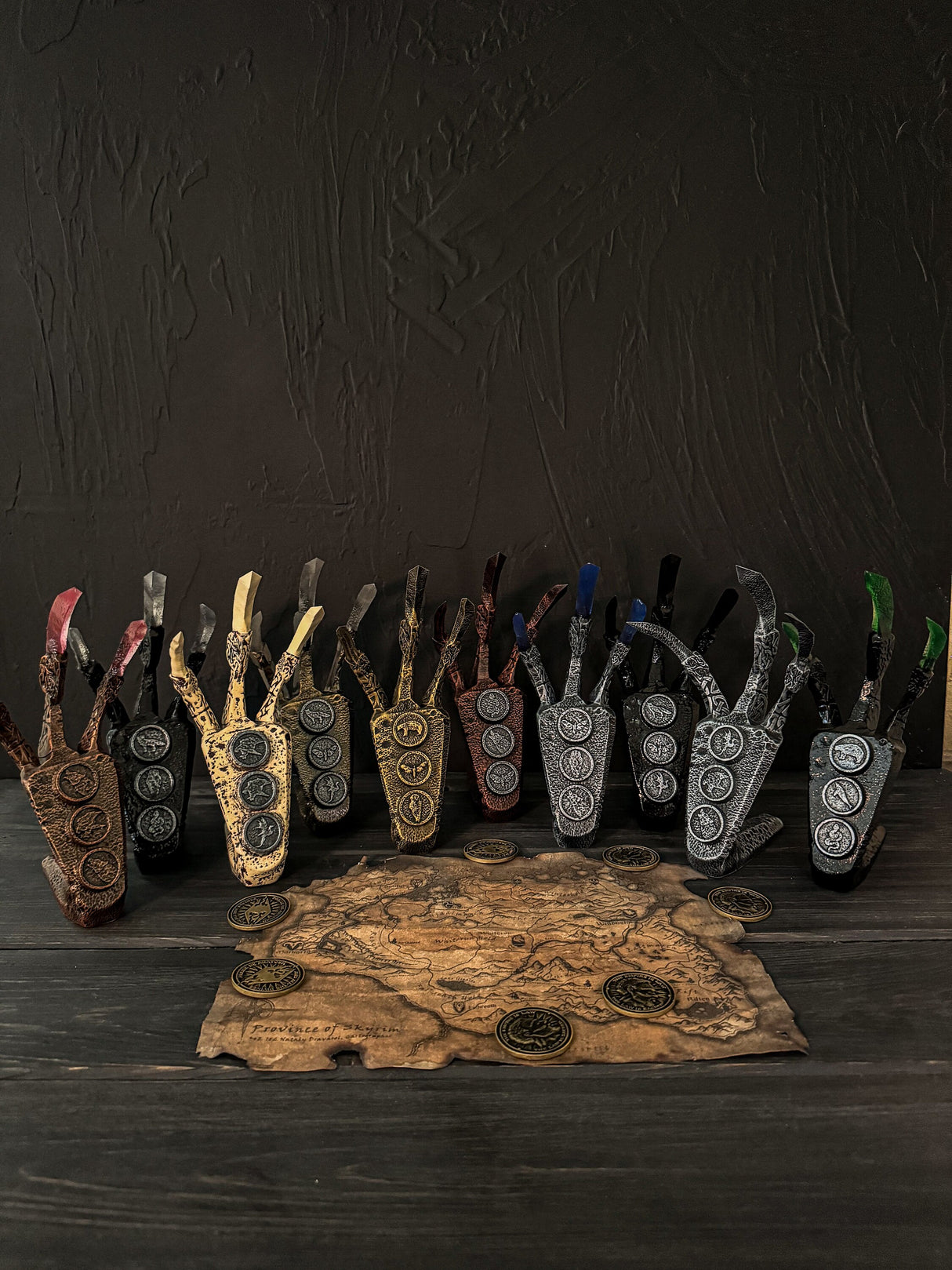 Skyrim Set of 10 Dragon Claws, Skyrim Artifact, The Elder Scrolls Decor, Replicas for Cosplay