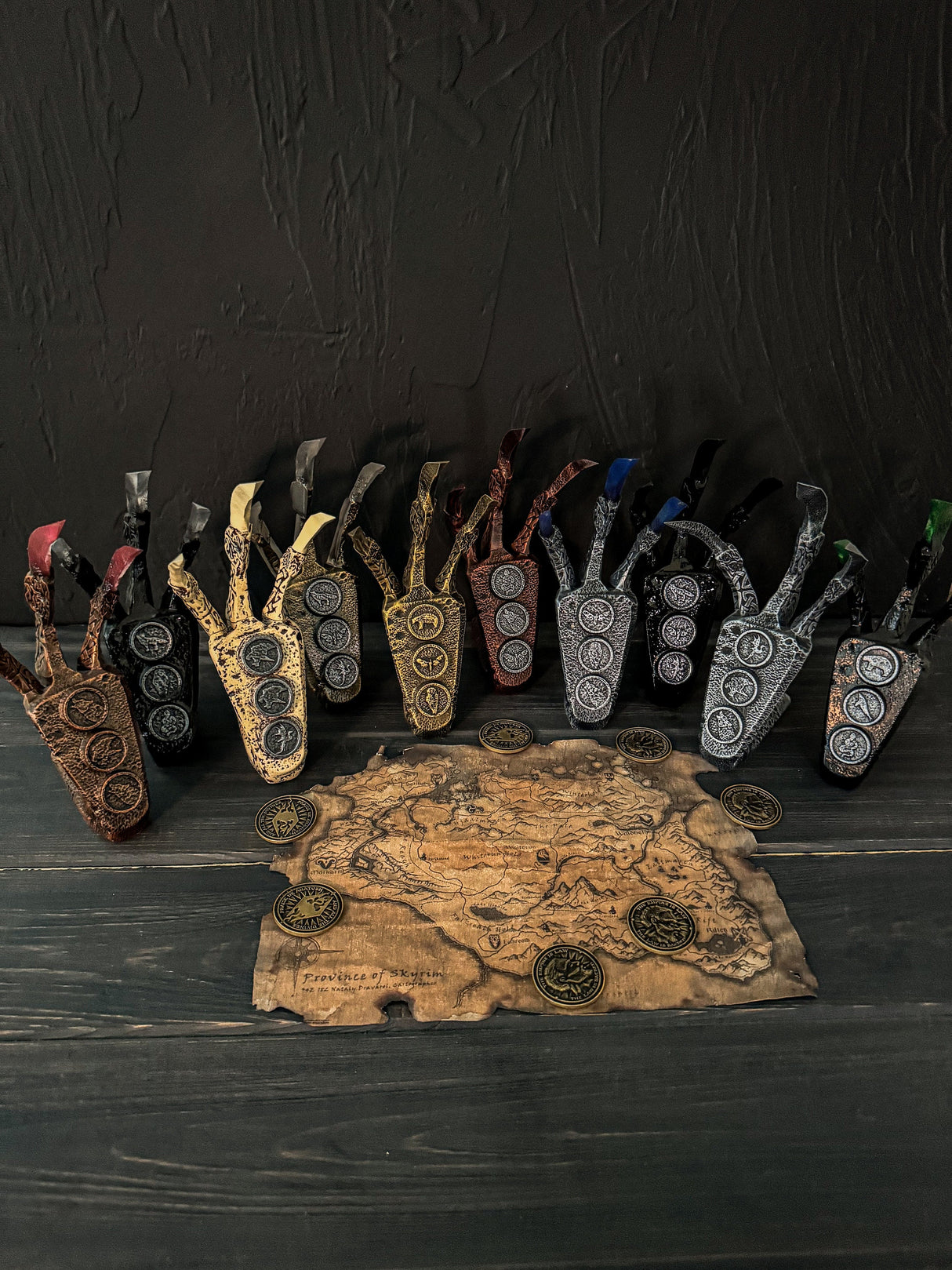 Skyrim Set of 10 Dragon Claws, Skyrim Artifact, The Elder Scrolls Decor, Replicas for Cosplay