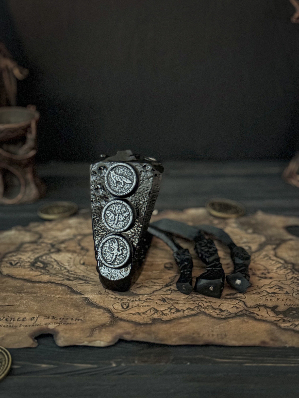 Skyrim Ebony Dragon Claw, Artifact, Inspired by Skyrim, Home and Office Decoration, Skyrim Replica