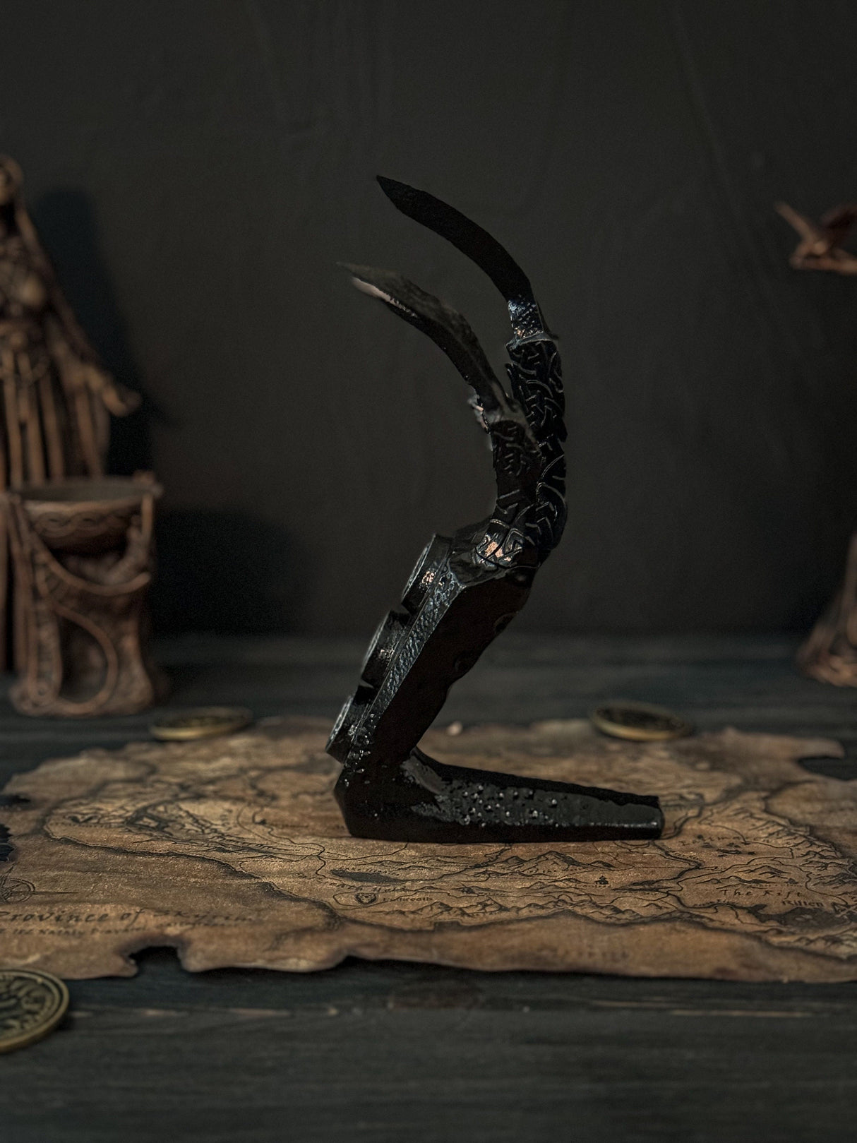 Skyrim Ebony Dragon Claw, Artifact, Inspired by Skyrim, Home and Office Decoration, Skyrim Replica