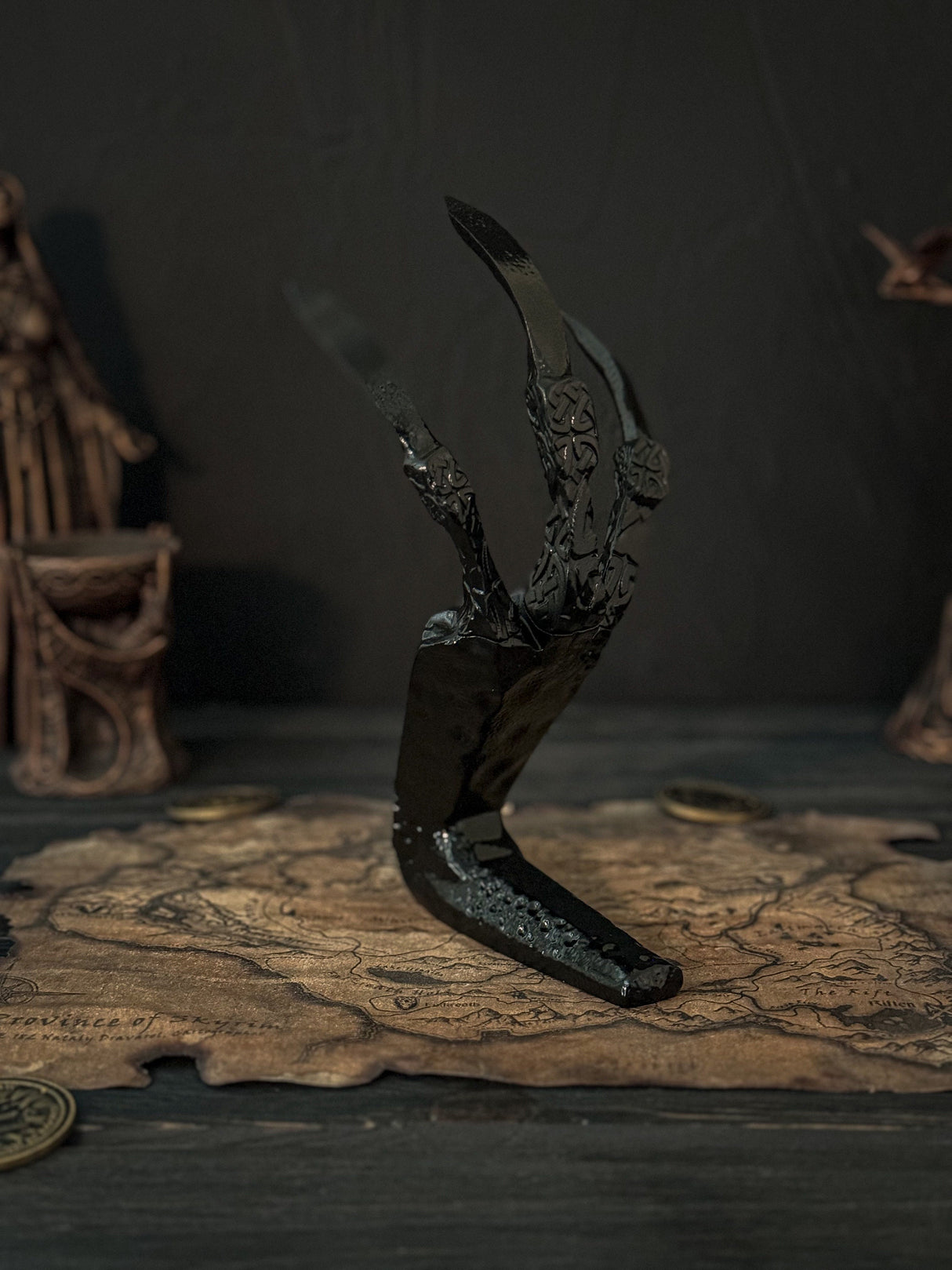 Skyrim Ebony Dragon Claw, Artifact, Inspired by Skyrim, Home and Office Decoration, Skyrim Replica