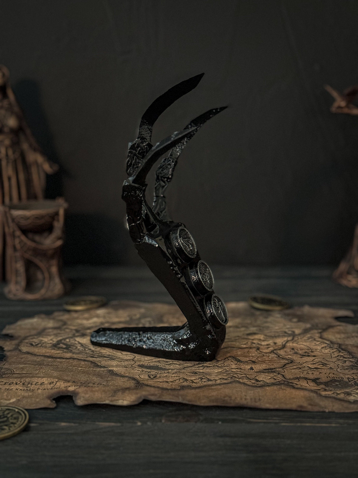 Skyrim Ebony Dragon Claw, Artifact, Inspired by Skyrim, Home and Office Decoration, Skyrim Replica