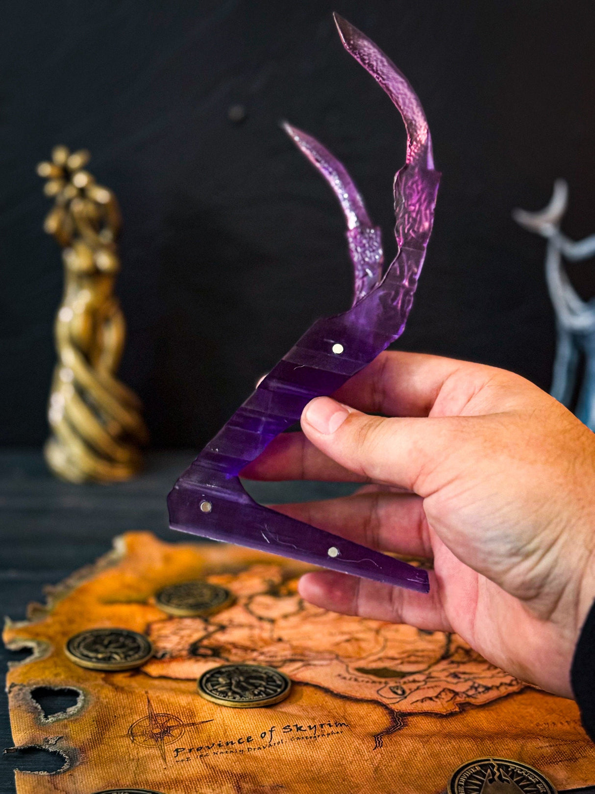 Skyrim Amethyst Claw, Cosplay, The Elder Scrolls V, Artifact, Dragon Claw, TES, Skyrim Decor