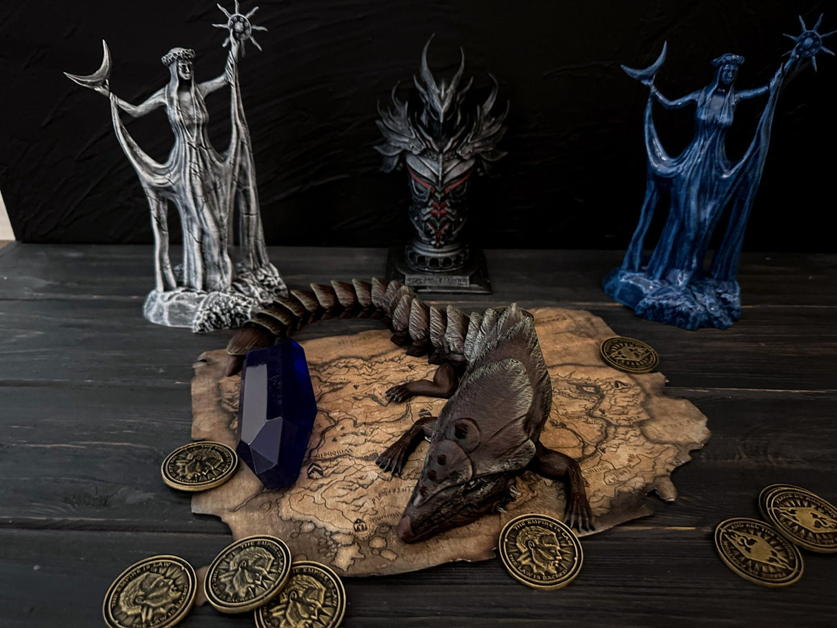 Articulated Tremorscale Toy, Statue Elder Scrolls Online Inspired, Home and Office Decoration, Tremorscale Figurine